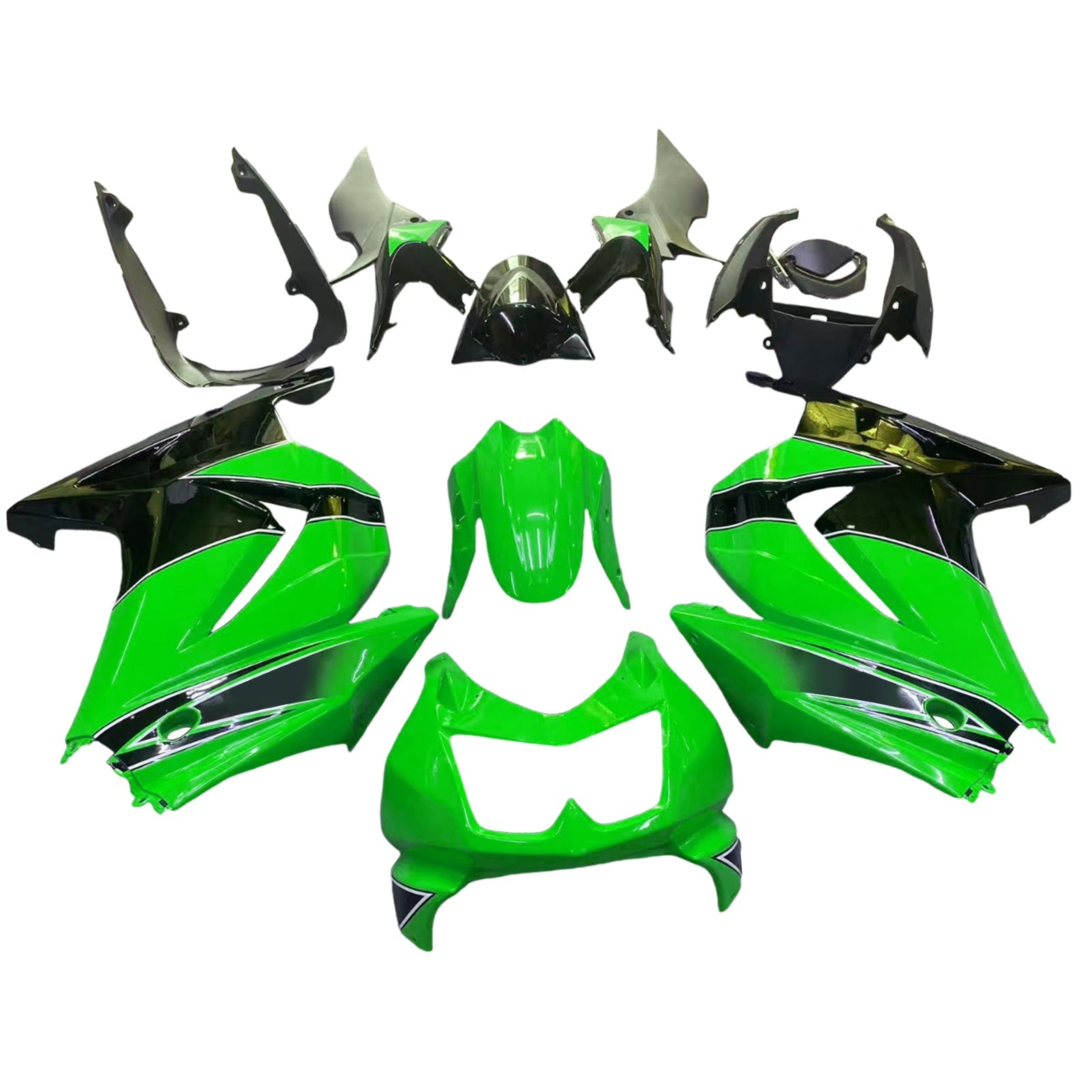 Kit de carénage par injection , carrosserie en plastique ABS Pour Kawasaki EX250/Ninja250R 2008-2012