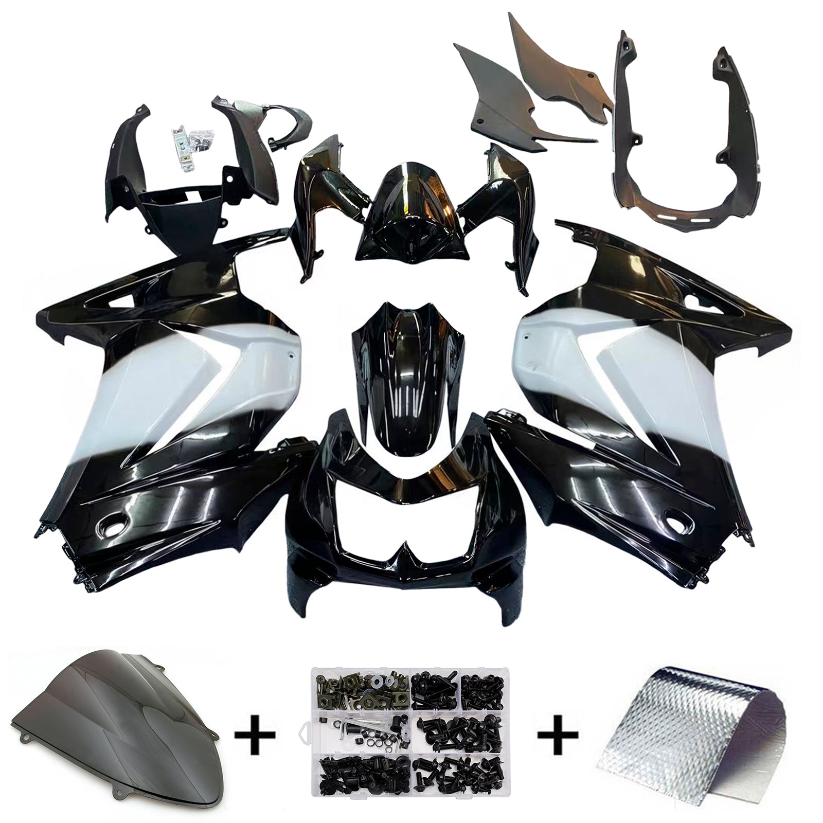 Kawasaki EX250 Ninja250R 2008-2012 ABS-muovinen Fairing Kit