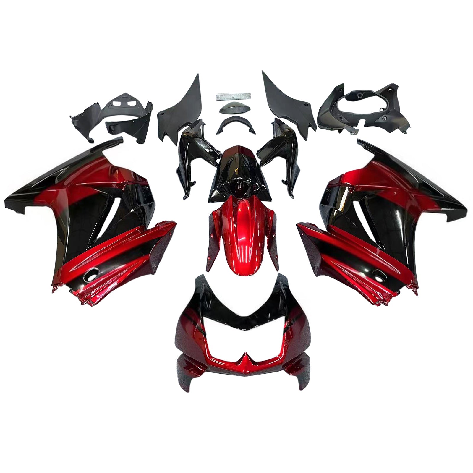 2008-2012 KAWASAKI EX250 Ninja250r Injection Kit de carénage de carrosserie Plastique