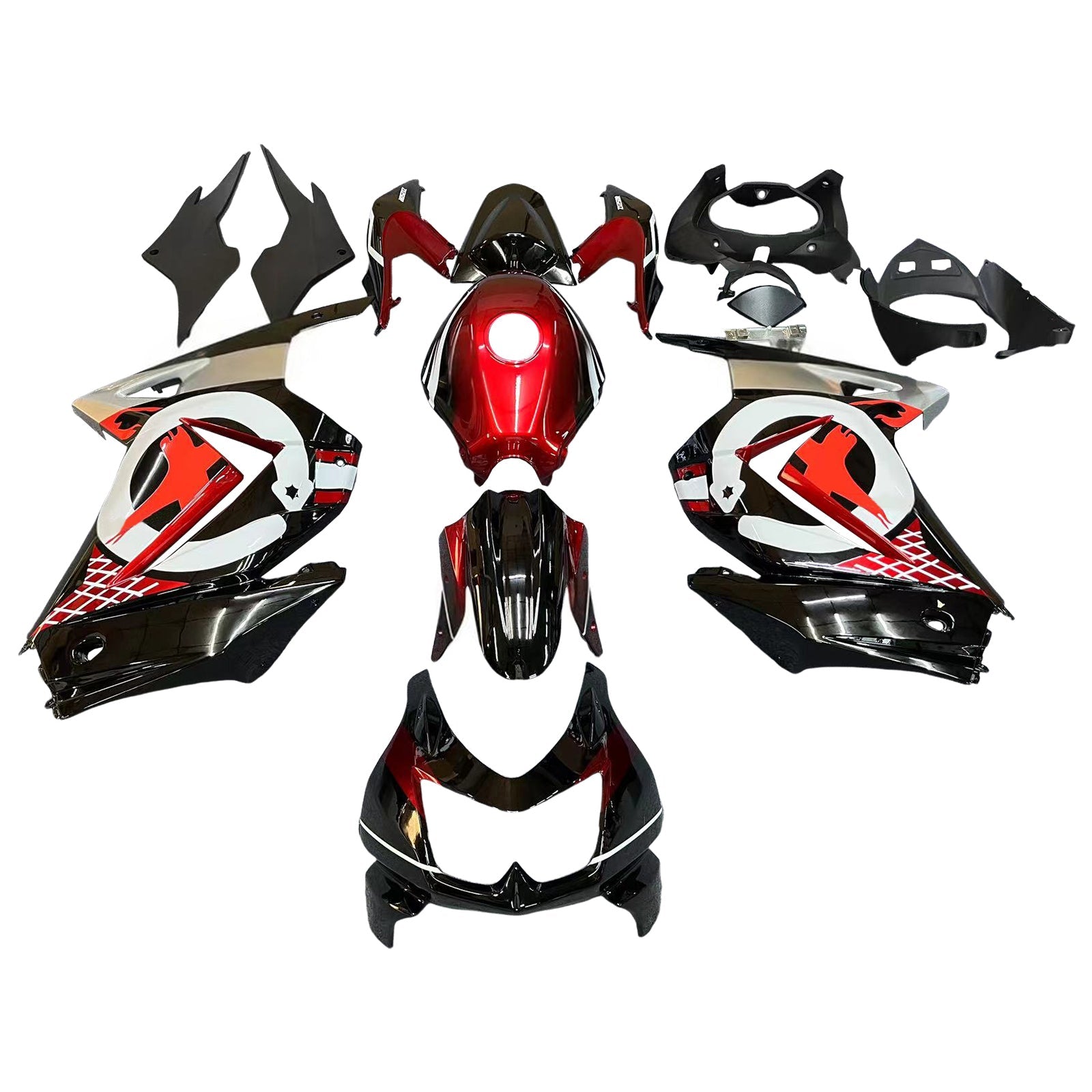 Kit de carénage d'injection Kawasaki EX250 Ninja250R, carrosserie en plastique, 2008 – 2012