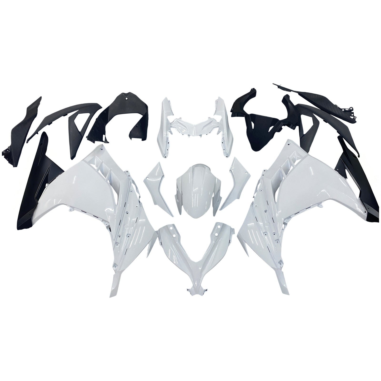 Owiewki Amotopart 2013-2017 Tworzywa sztuczne Kawasaki Ninja 300R EX300R White Ninja Generic