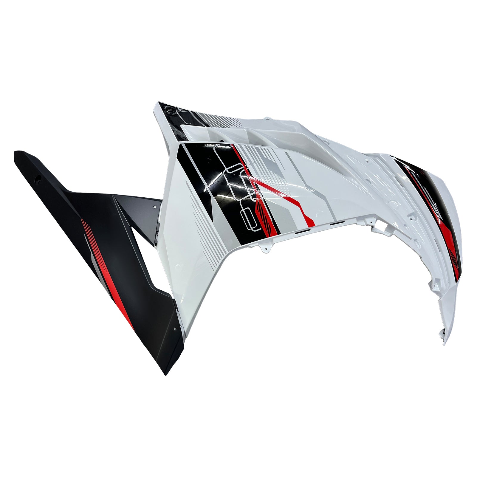 Amotopart Ninja 300R EX300R 2013-2017 Carenado de carrocería de arte blanco Plástico ABS moldeado por inyección 6# Genérico