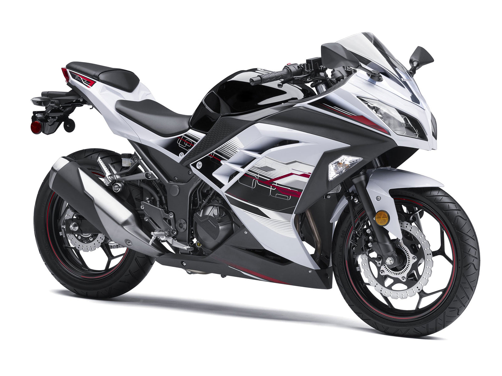 Amotopart Ninja 300R EX300R 2013-2017 Carenado de carrocería de arte blanco Plástico ABS moldeado por inyección 6# Genérico