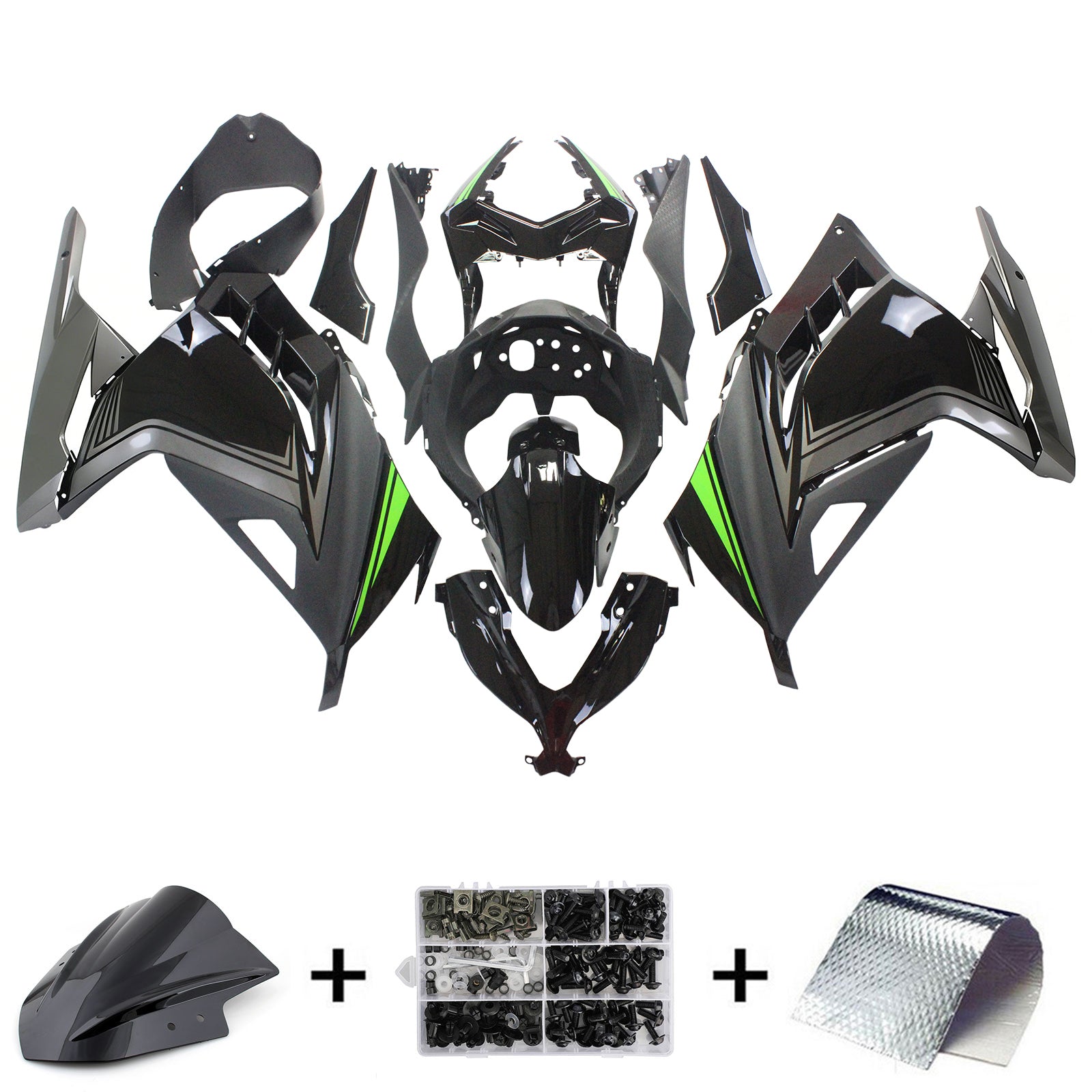 2013-2017 Kawasaki EX300 / Ninja 300 ABS kunststof carrosserie-injectiekuipset