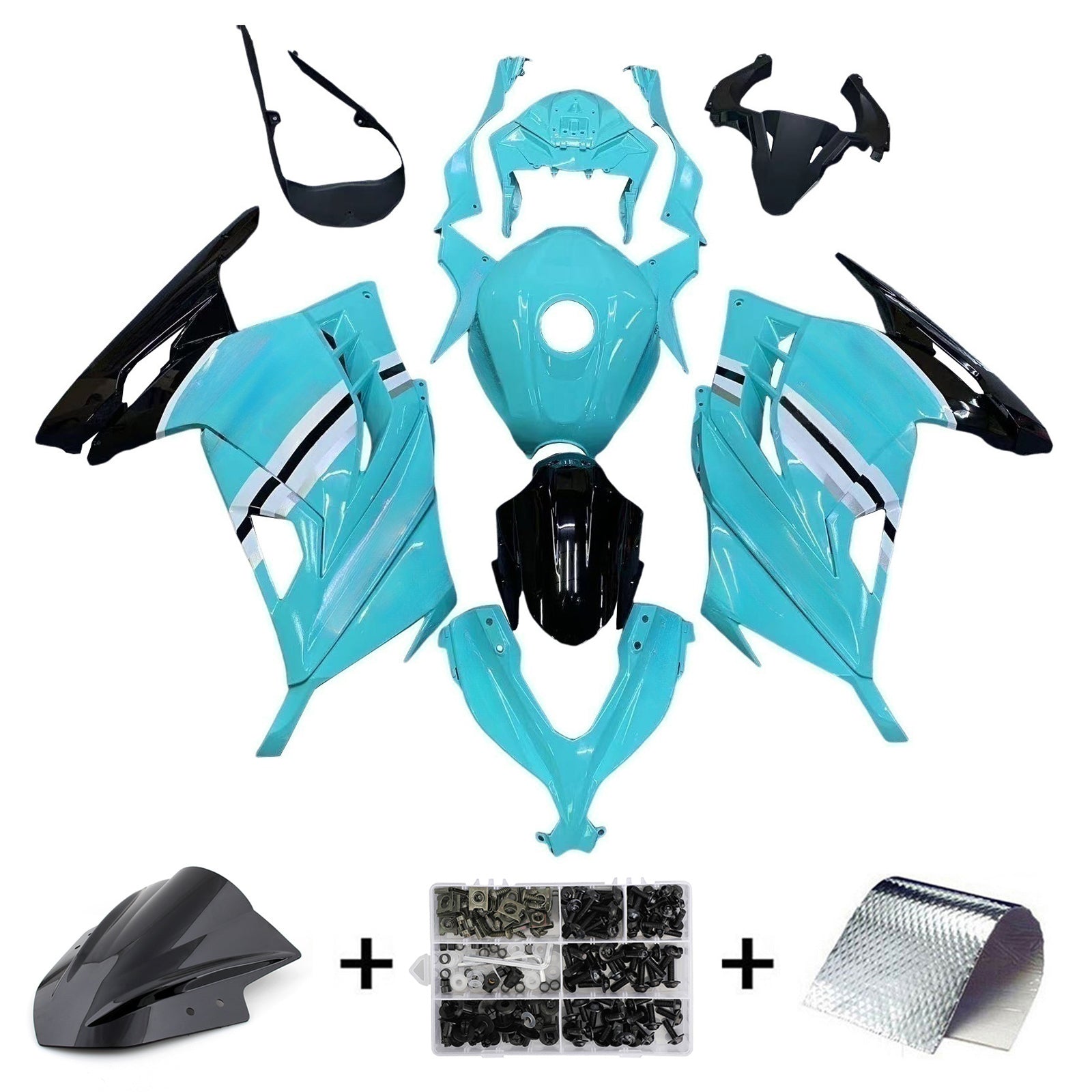 Kit de carenado de plástico ABS para Kawasaki EX300 Ninja 300R 2013-2024