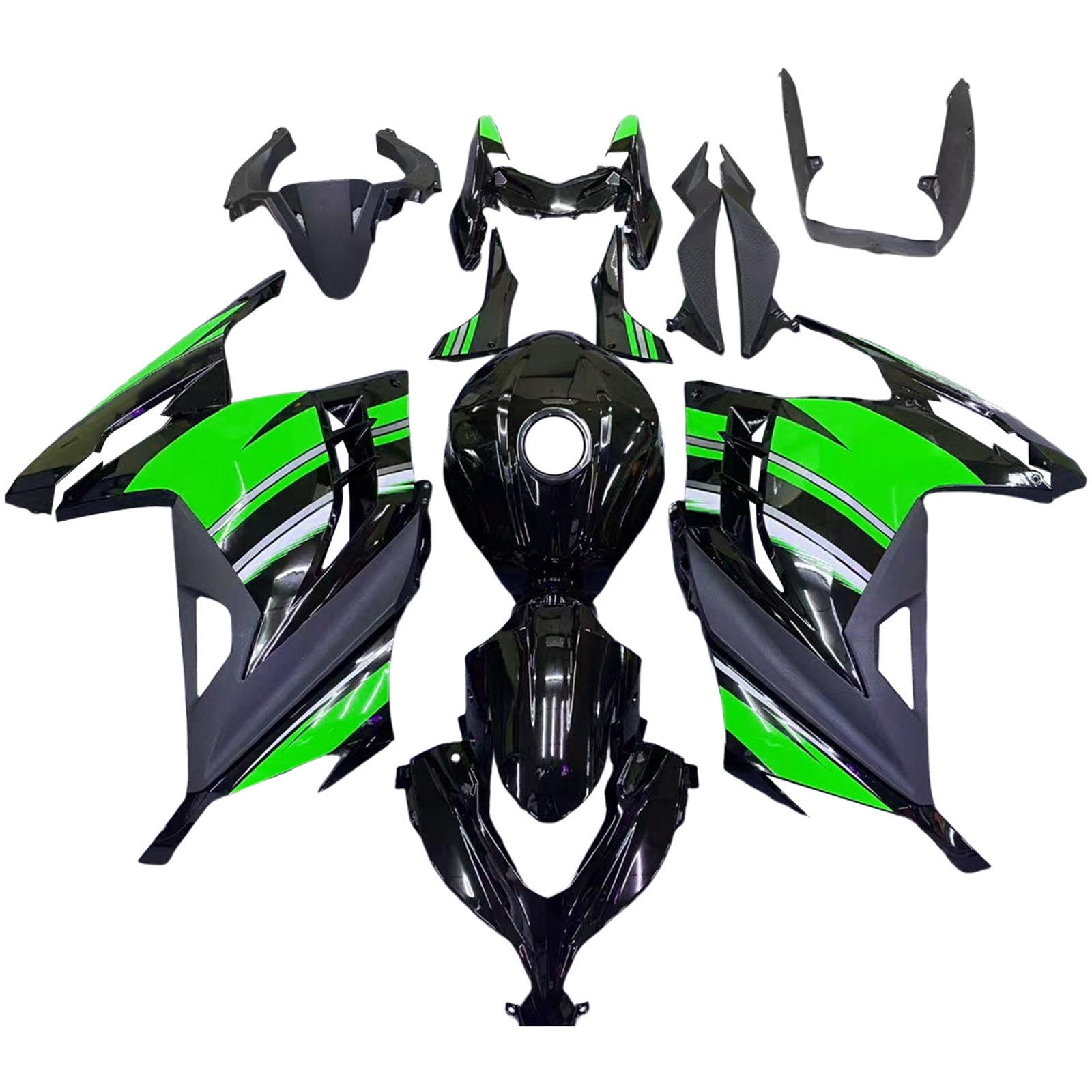 Amotopart Kawasaki EX300/Ninja 300 2013-2017 ABS muovinen korirakennesarja