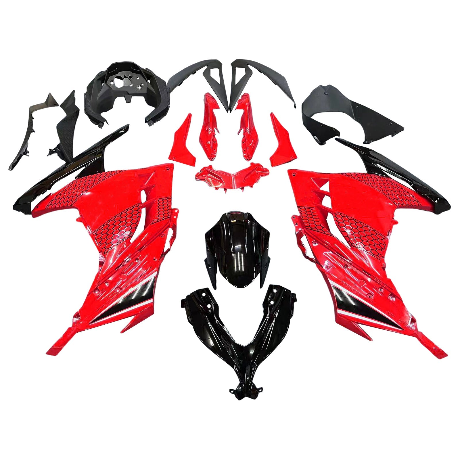 Amotopart Kawasaki EX300/Ninja 300 2013-2017 ABS muovinen korirakennesarja