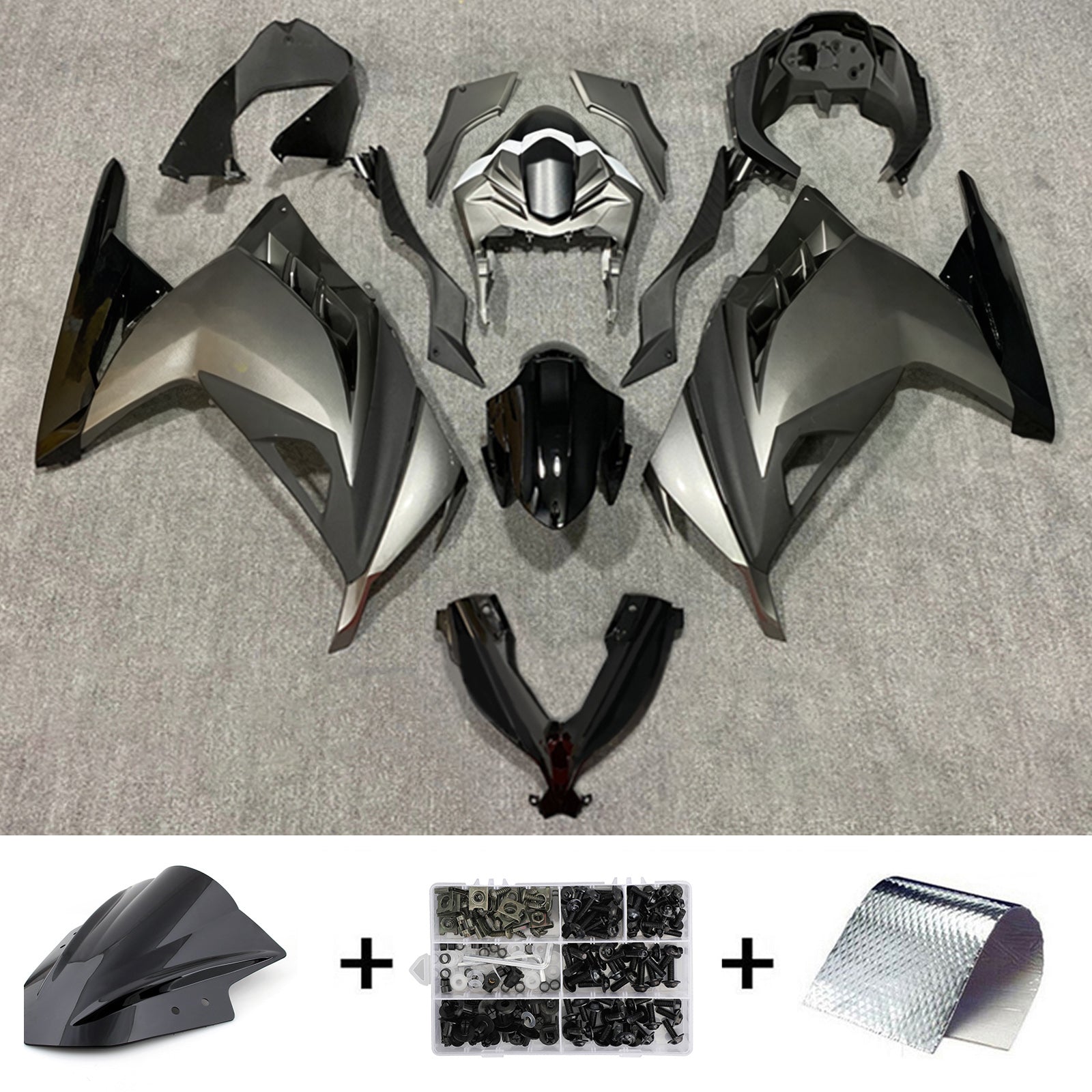 Amotopart Kawasaki EX300/Ninja 300 2013-2017 ABS muovinen korirakennesarja