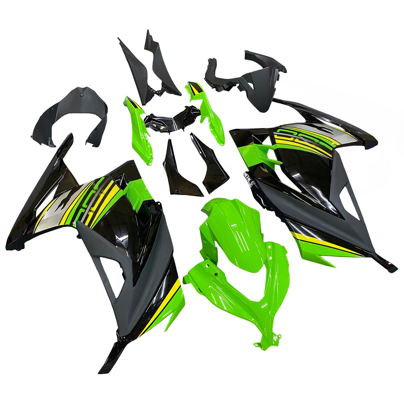 Amotopart Kawasaki EX300/Ninja 300 2013-2017 Zestaw owiewek nadwozia z tworzywa ABS