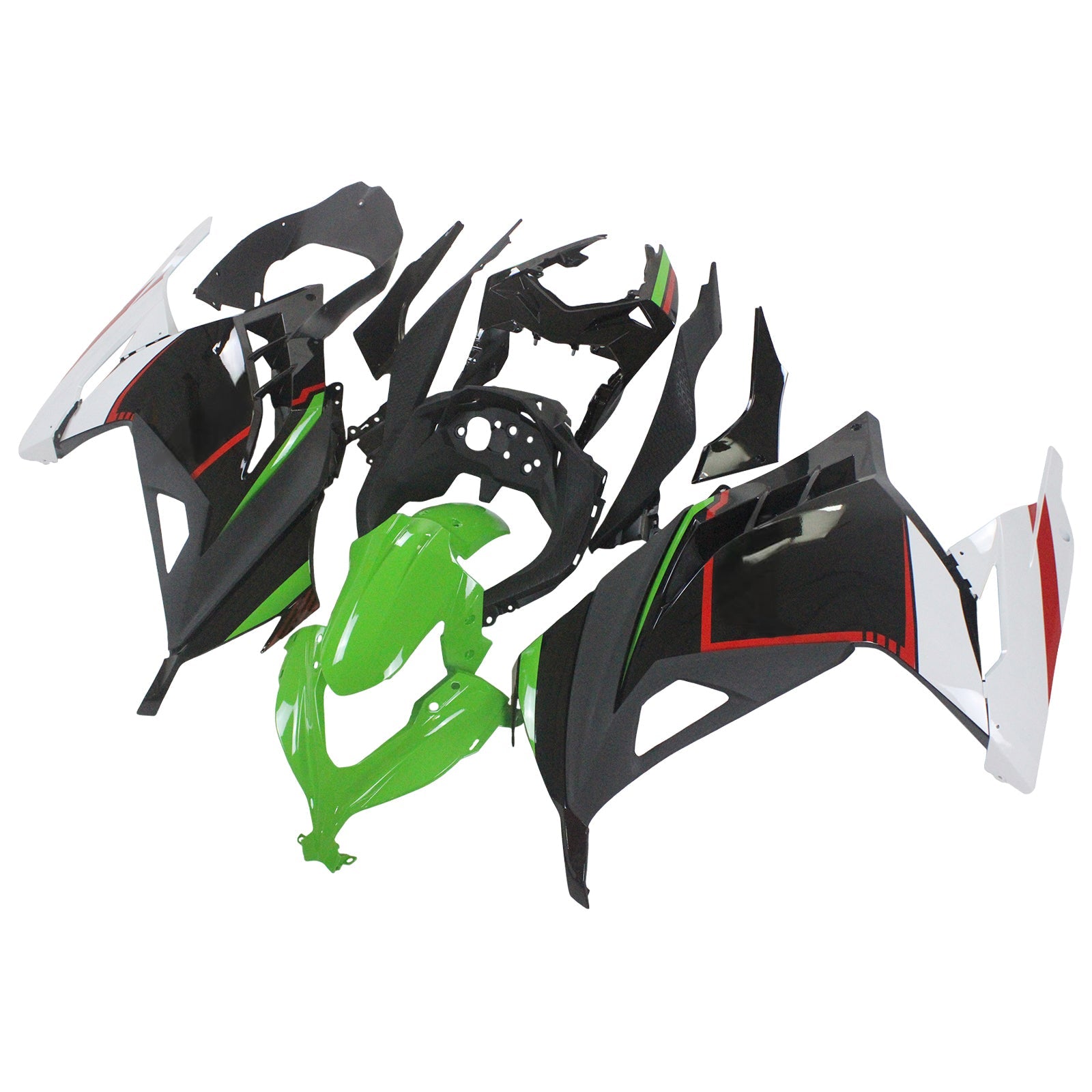 Amotopart Kawasaki EX300/Ninja 300 2013-2017 Kit de carenado de carrocería de plástico ABS