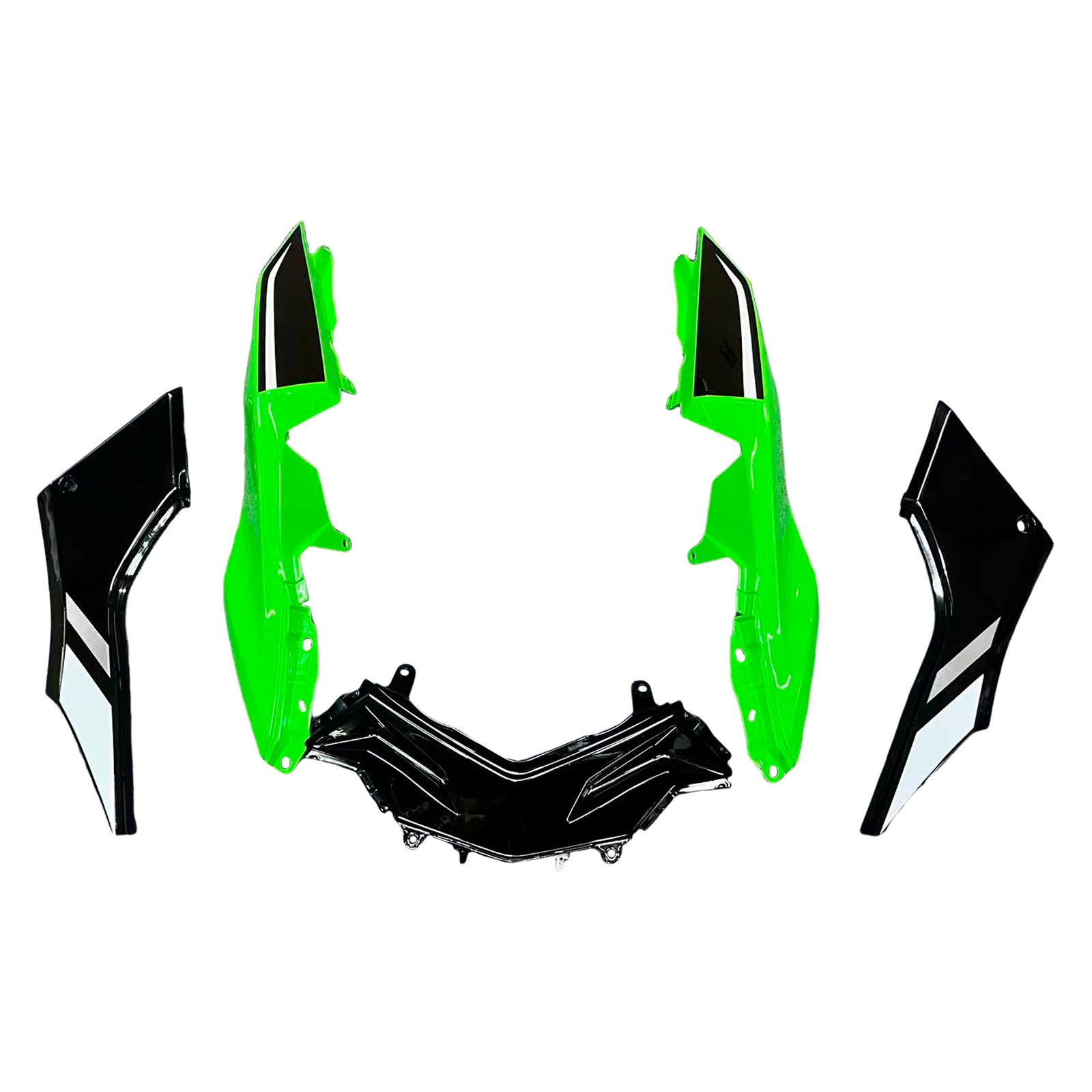 Amotopart Kawasaki EX300/Ninja300 2013-2017 Kit Carénage Carrosserie Plastique ABS