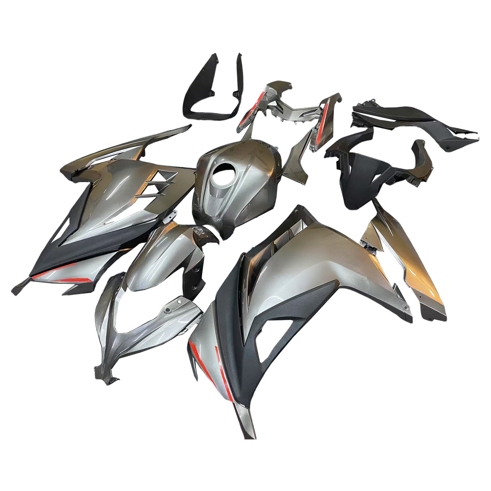 Amotopart Kawasaki EX300/Ninja300 2013-2017 Kit Carénage Carrosserie Plastique ABS