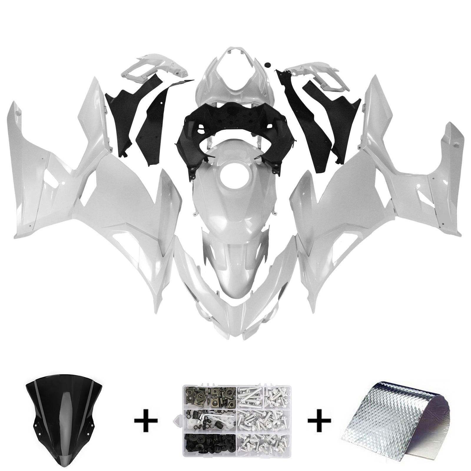 Kit carenatura iniezione carrozzeria in plastica ABS Kawasaki EX400 / Ninja400 2018-2023 FAX