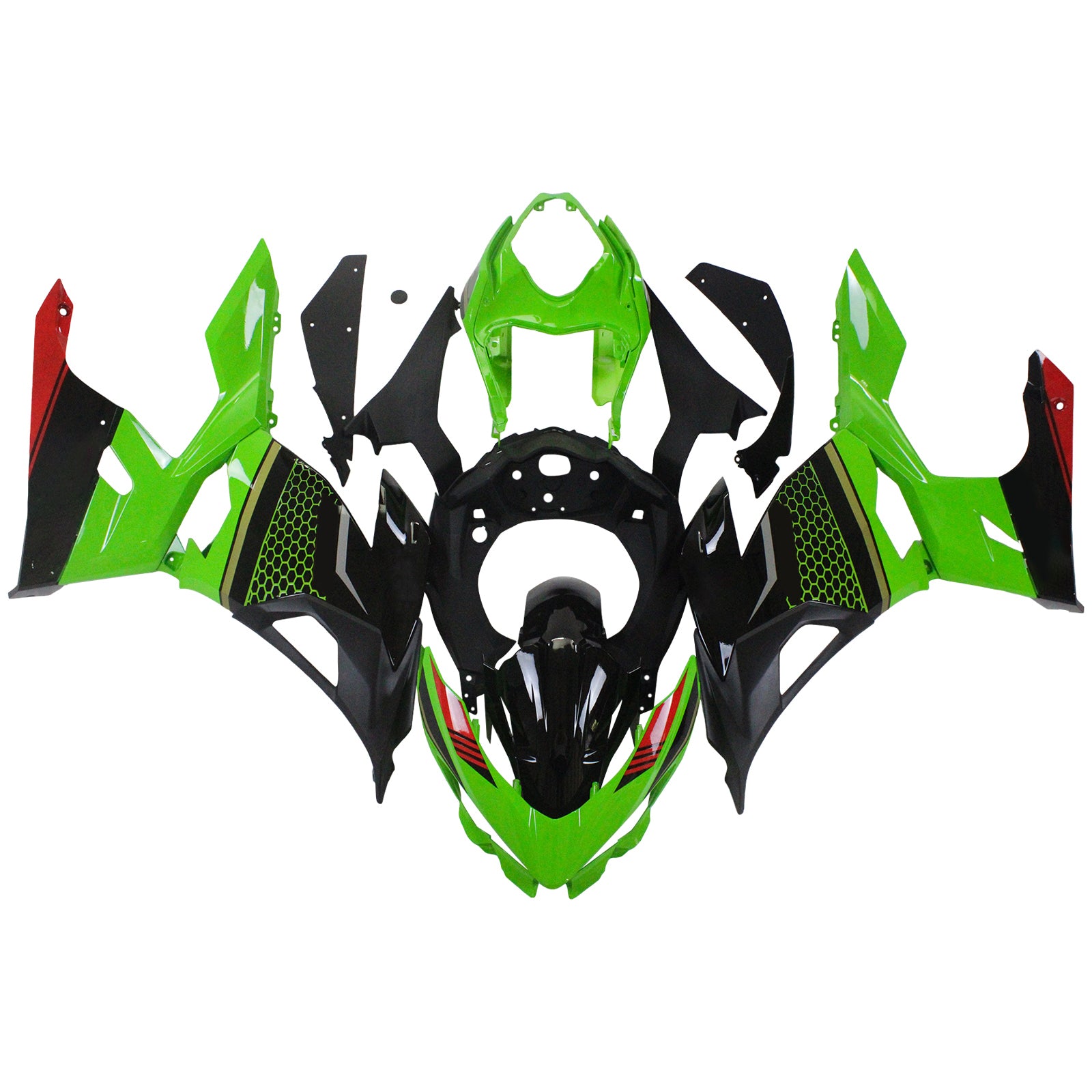 Kit de carénage Amotopart Kawasaki EX400/Ninja400 2018-2023
