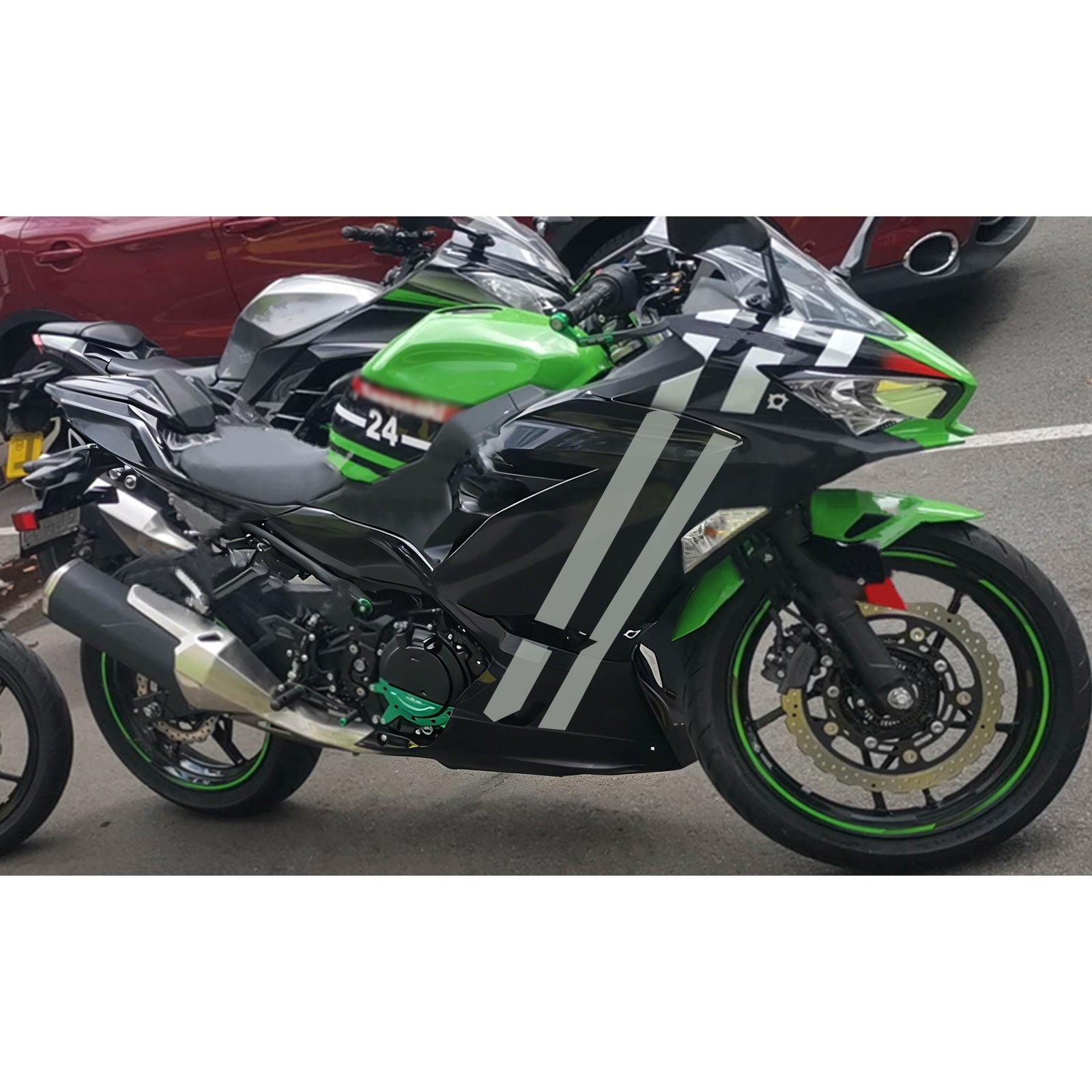Amotopart Kawasaki EX400 Ninja400 2018-2023 Korirakenne ABS-muovi