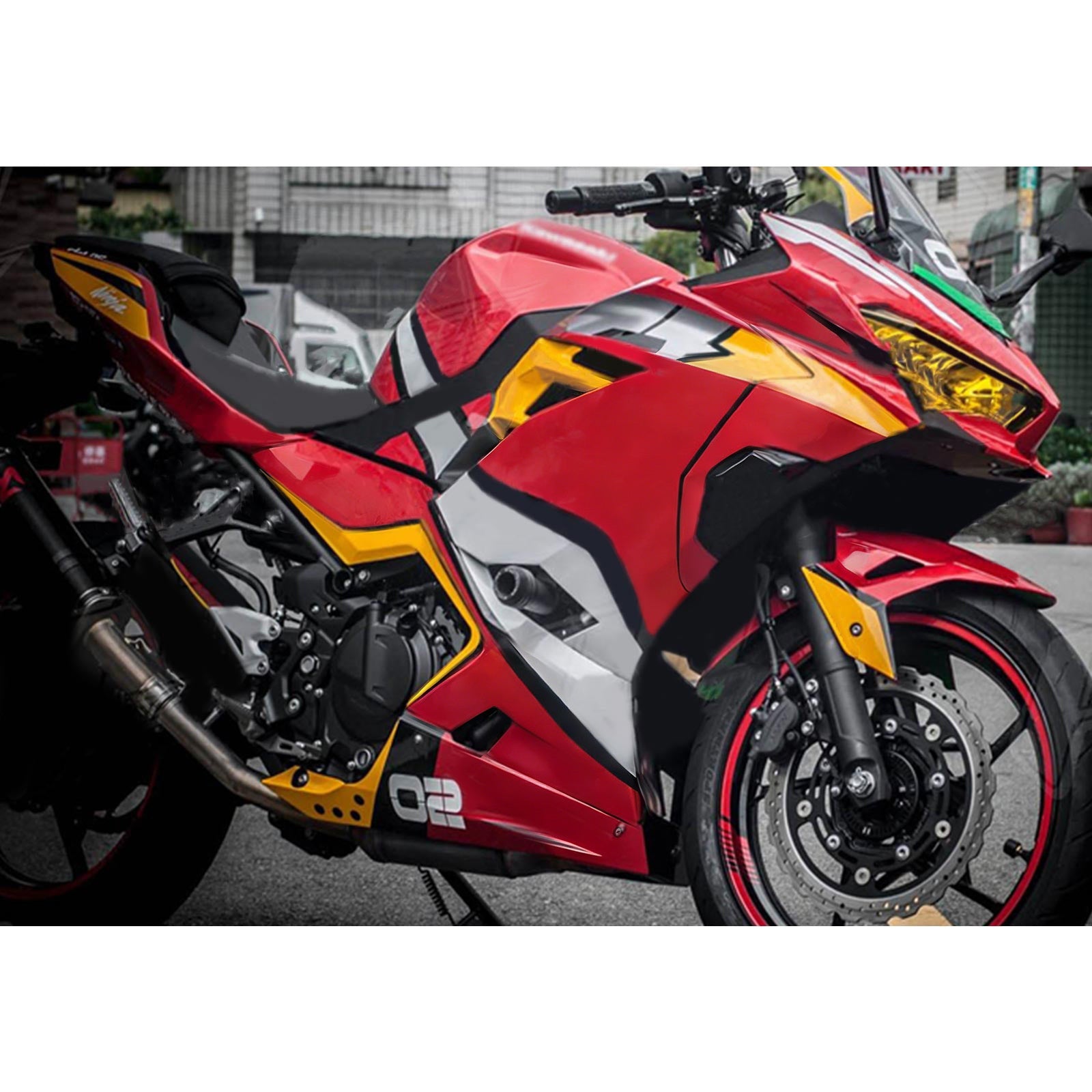 Amotopart Kawasaki EX400 Ninja400 2018-2023 Korirakenne ABS-muovi