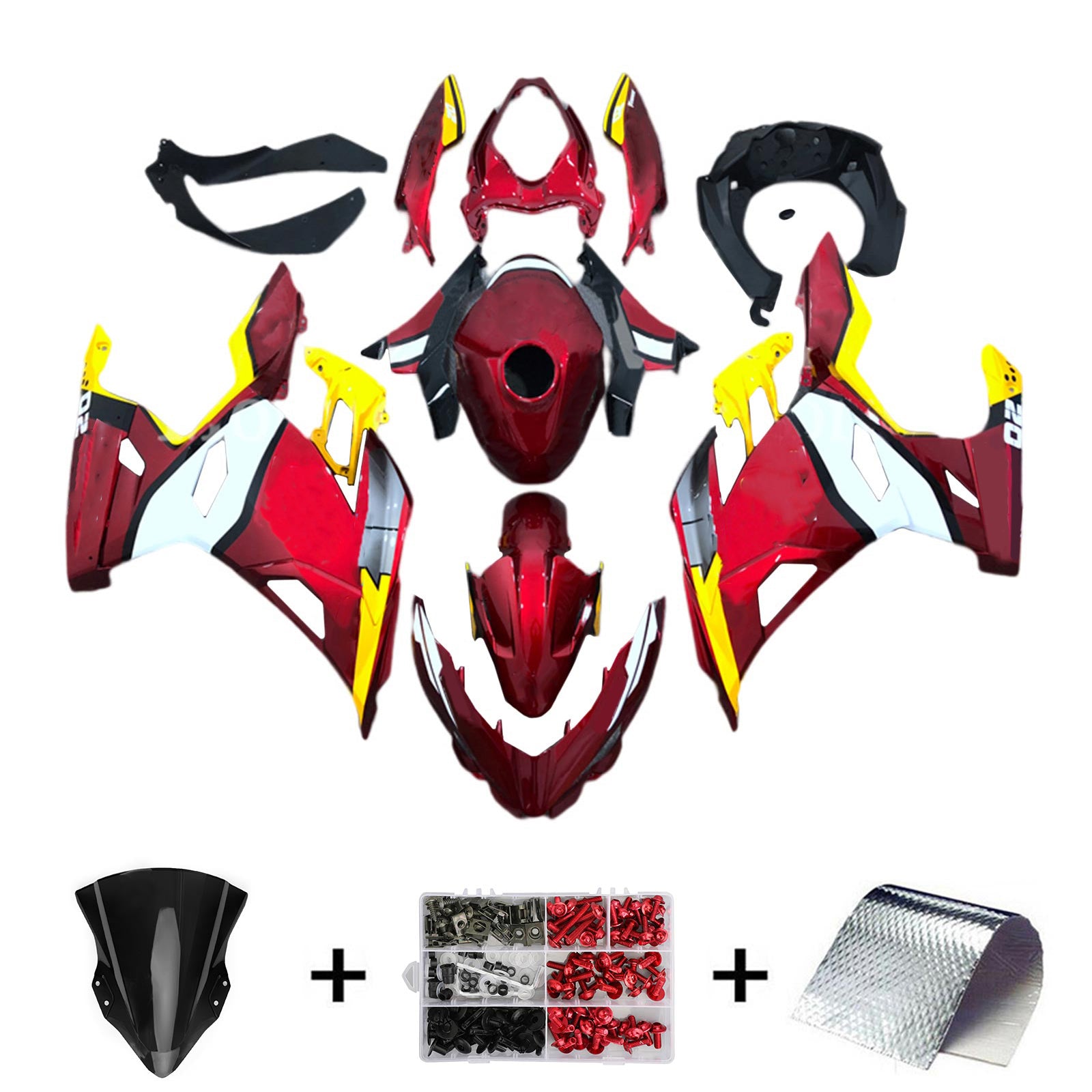 Amotopart Kawasaki EX400 Ninja400 2018-2023 Korirakenne ABS-muovi