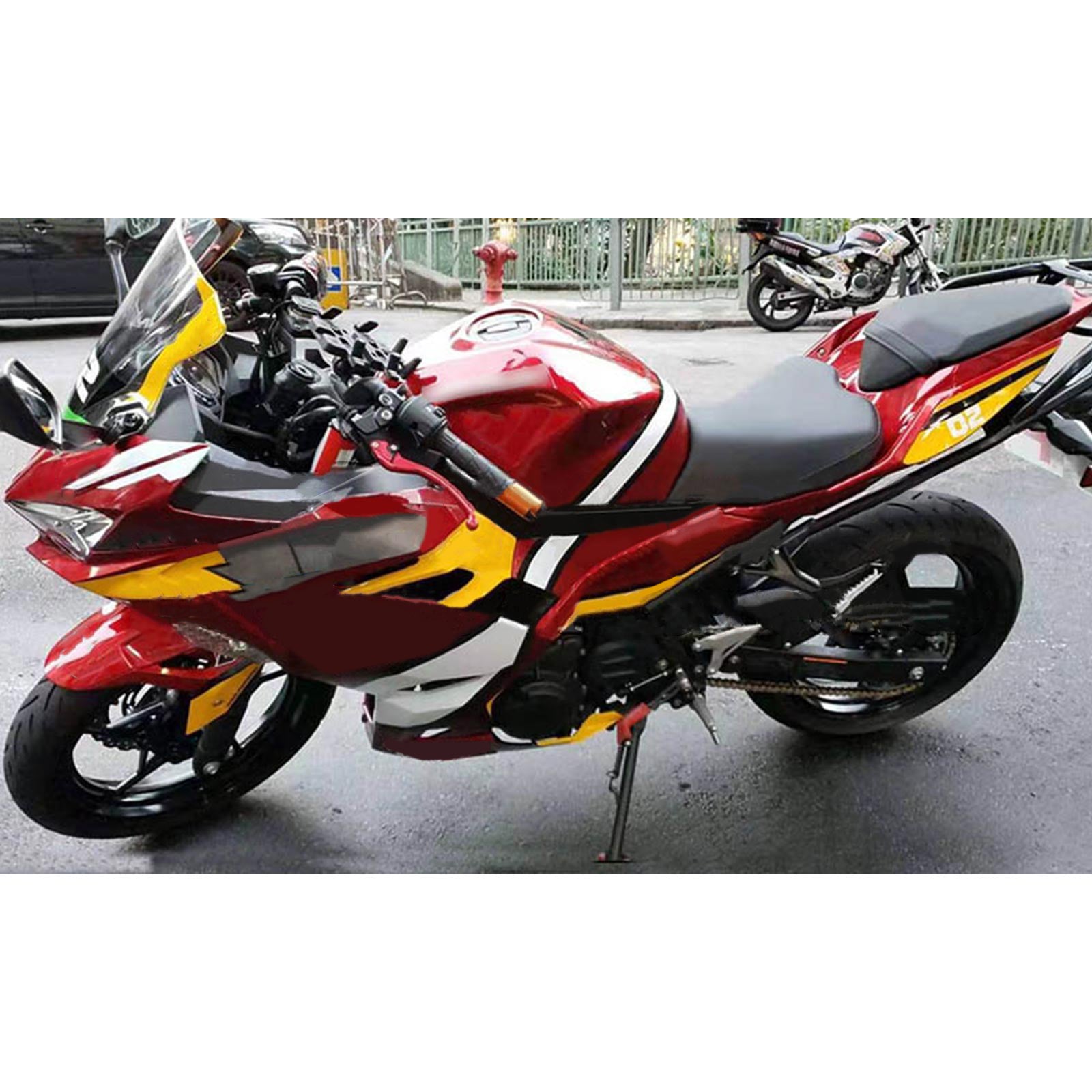 Amotopart Kawasaki EX400 Ninja400 2018-2023 Korirakenne ABS-muovi