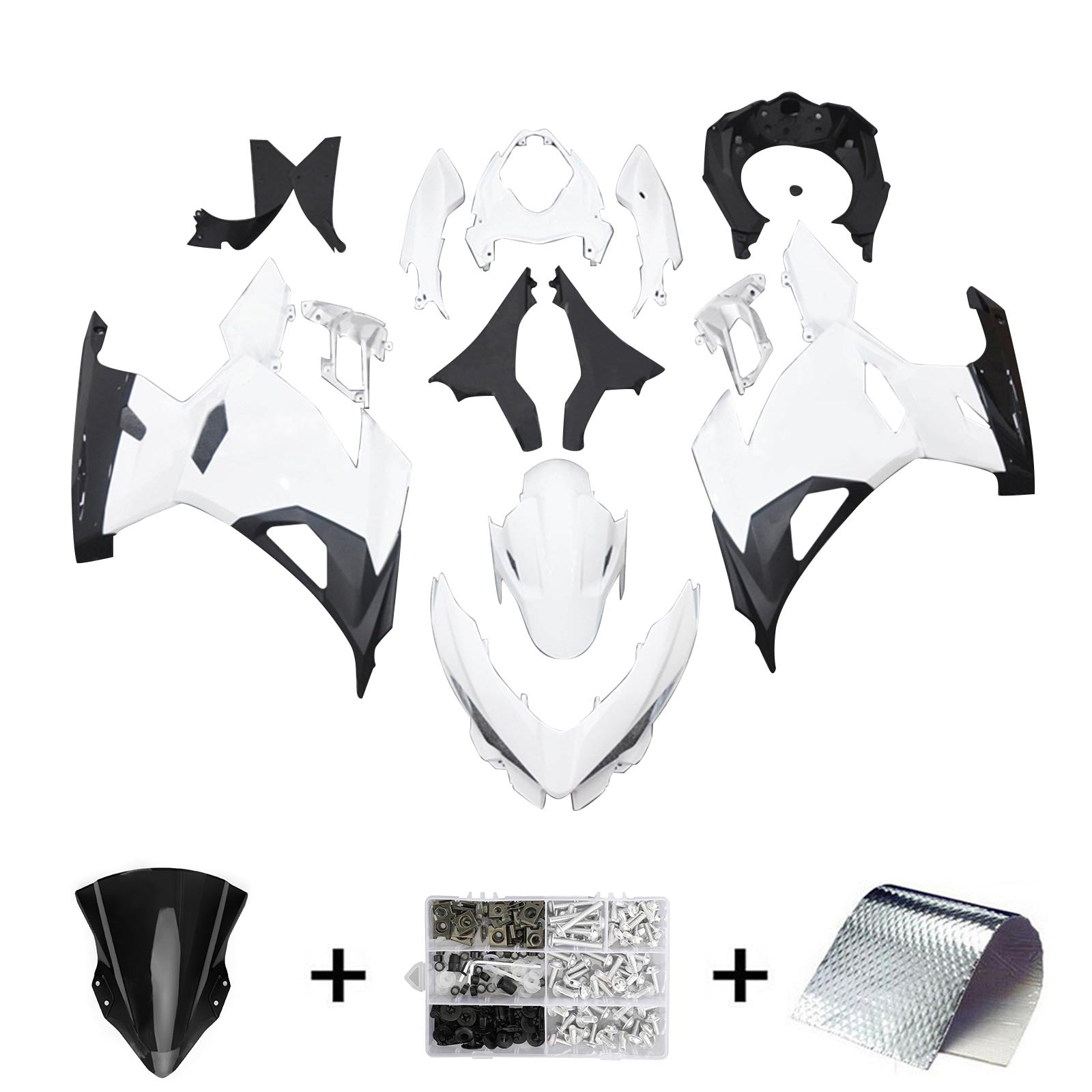 Amotopart Kawasaki EX400 Ninja400 2018-2023 Kit Carenado Carrocería Plástico ABS