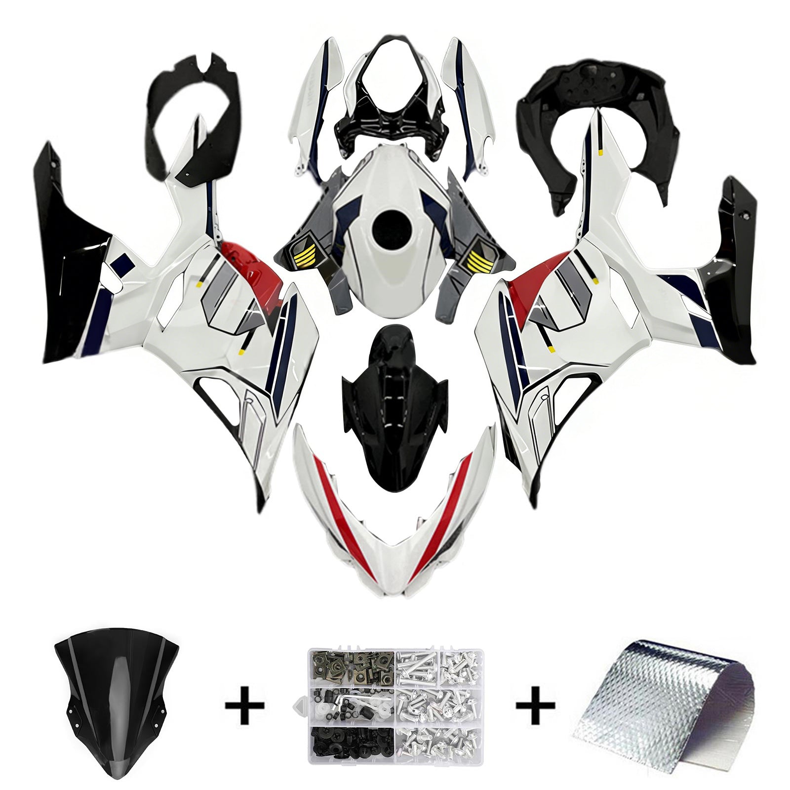 Amotopart Kawasaki EX400 Ninja400 2018-2023 Kuipset Carrosserie ABS Kunststof