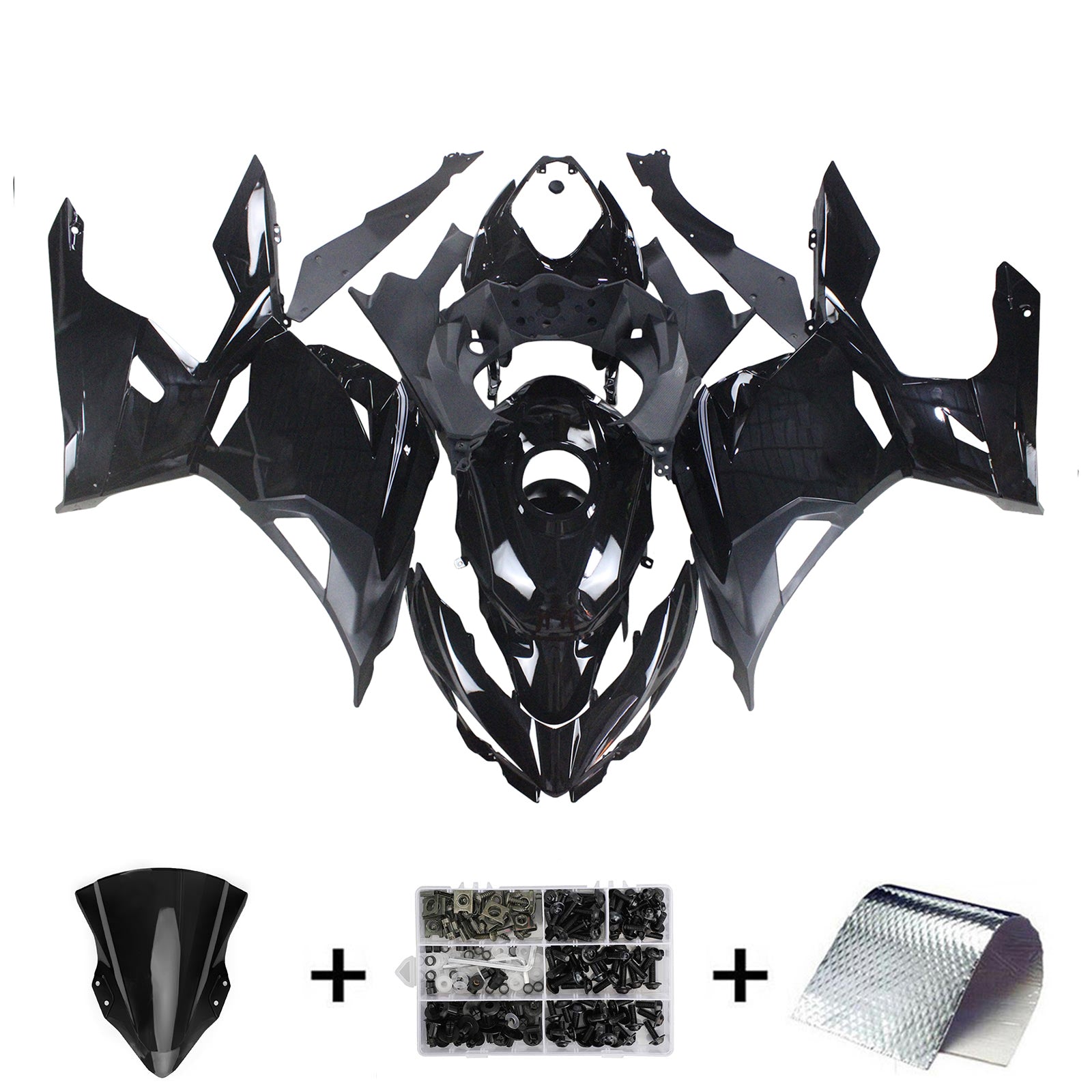Amotopart Kawasaki EX400 Ninja400 2018-2023 Kit Carenado Carrocería Plástico ABS