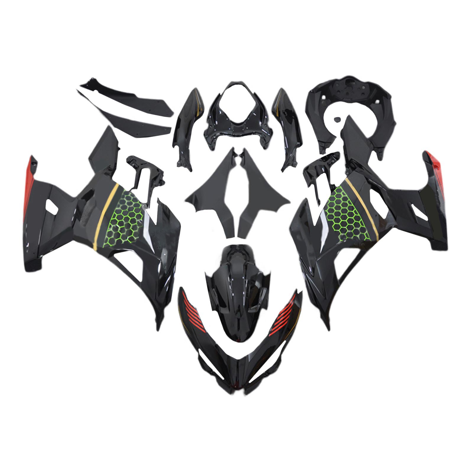 Amotopart Kawasaki EX400 Ninja400 2018-2023 Korirakenne ABS-muovi