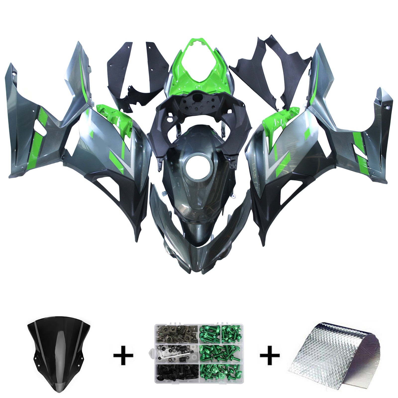 Amotopart Kawasaki EX400 Ninja400 2018-2023 Korirakenne ABS-muovi