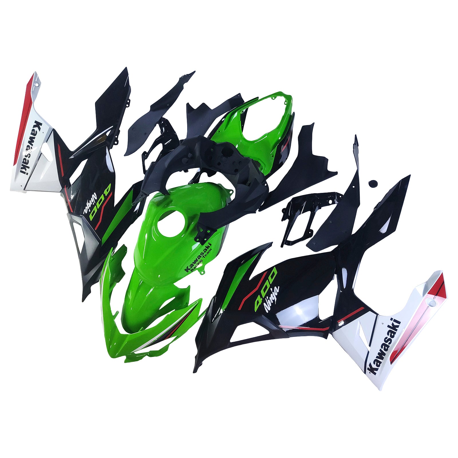 Amotopart Kawasaki EX400 Ninja400 2018-2023 Kit de carénage Carrosserie Plastique ABS