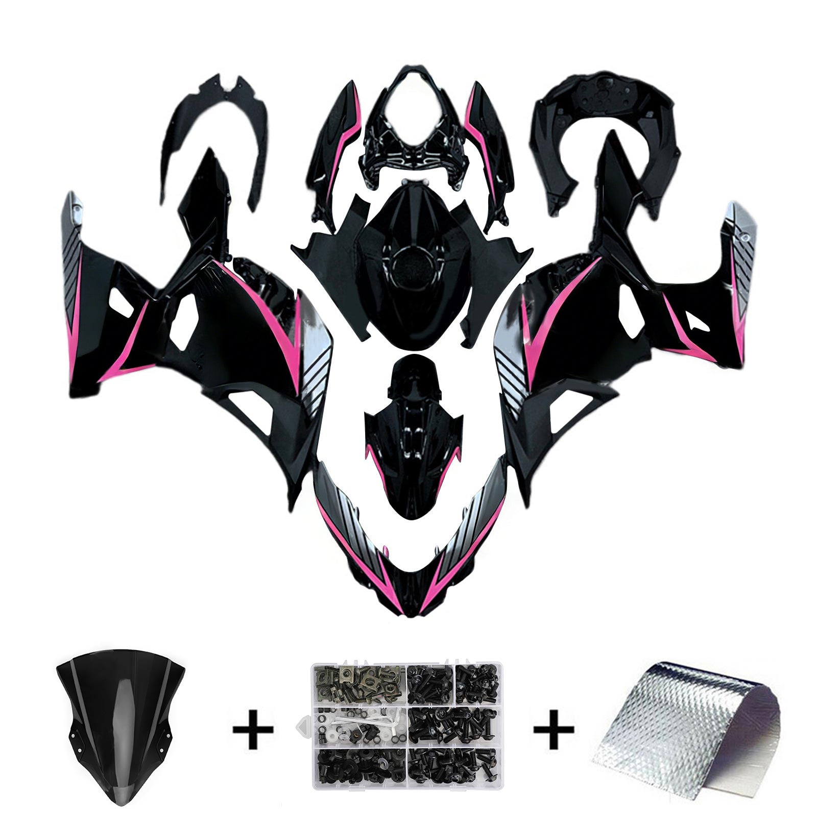 Amotopart Kawasaki EX400 Ninja400 2018-2023 Korirakenne ABS-muovi