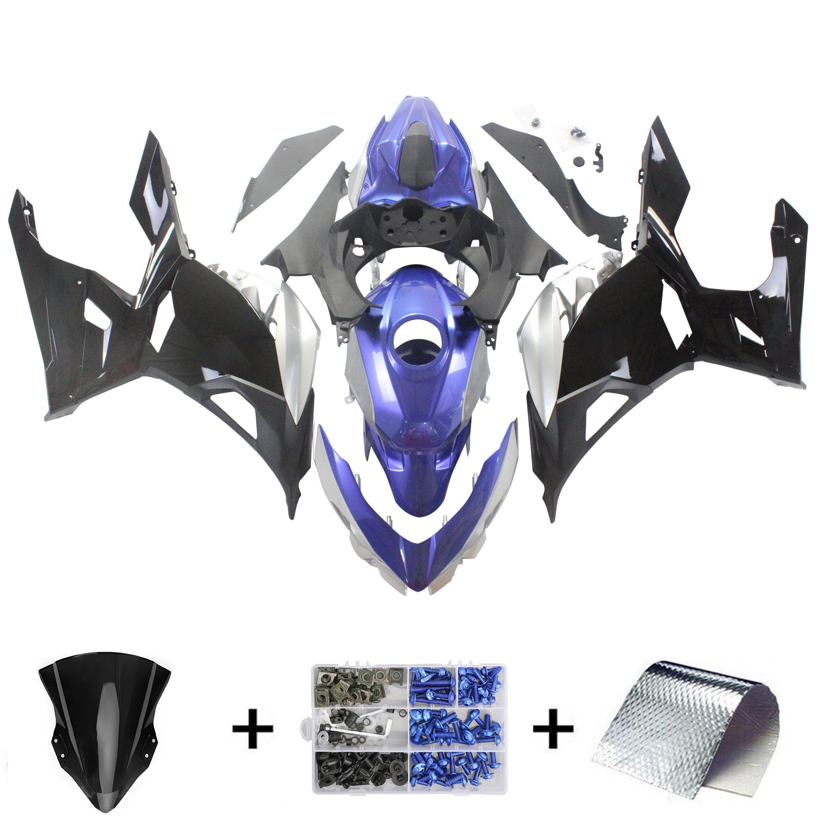 Amotopart Kawasaki EX400/Ninja400 2018-2023 ABS muovinen korirakennesarja