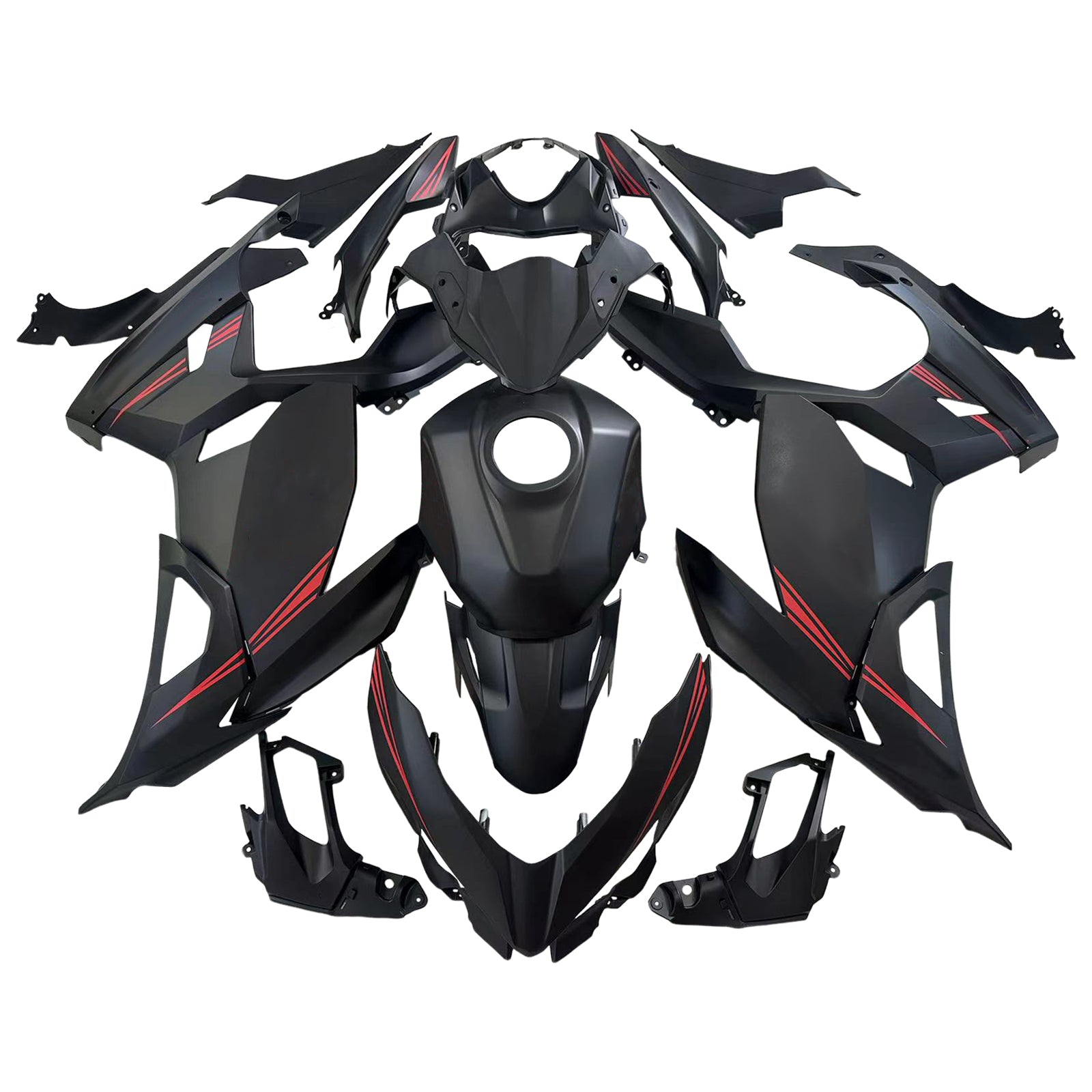 Amotopart Kawasaki EX400/Ninja400 2018-2023 ABS muovinen korirakennesarja
