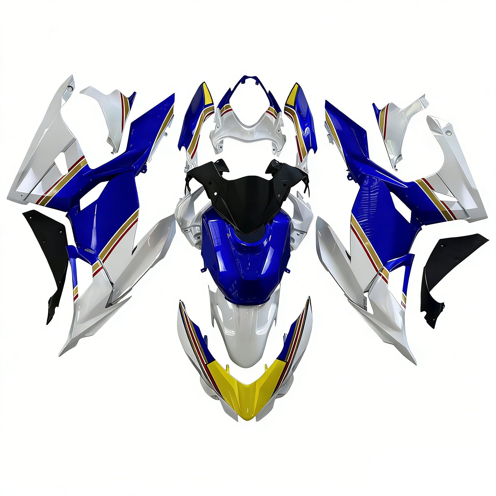 Amotopart Kawasaki EX400/Ninja400 2018-2023 ABS kunststof carrosseriekuipset