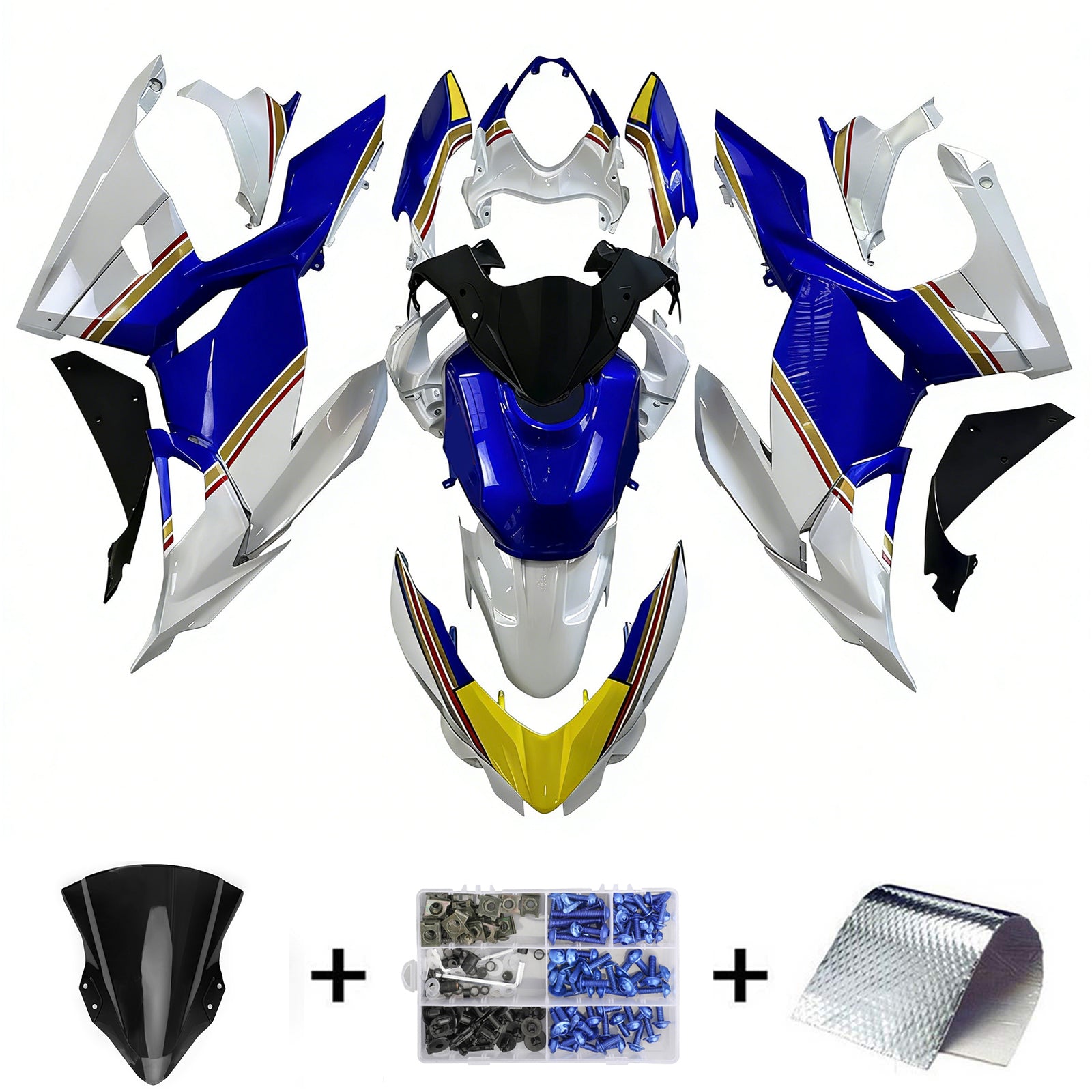 Amotopart Kawasaki EX400/Ninja400 2018-2023 ABS kunststof carrosseriekuipset