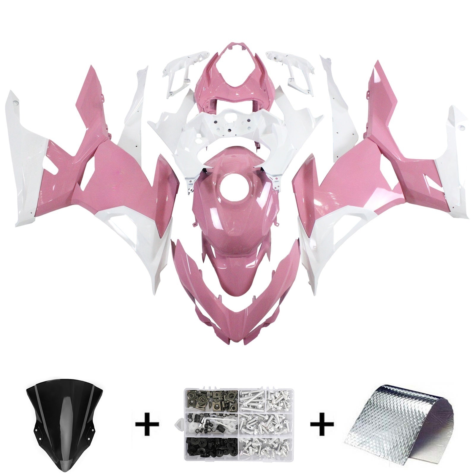 Amotopart Kawasaki EX400/Ninja400 2018-2023 Kit Carenado Carrocería Plástico ABS