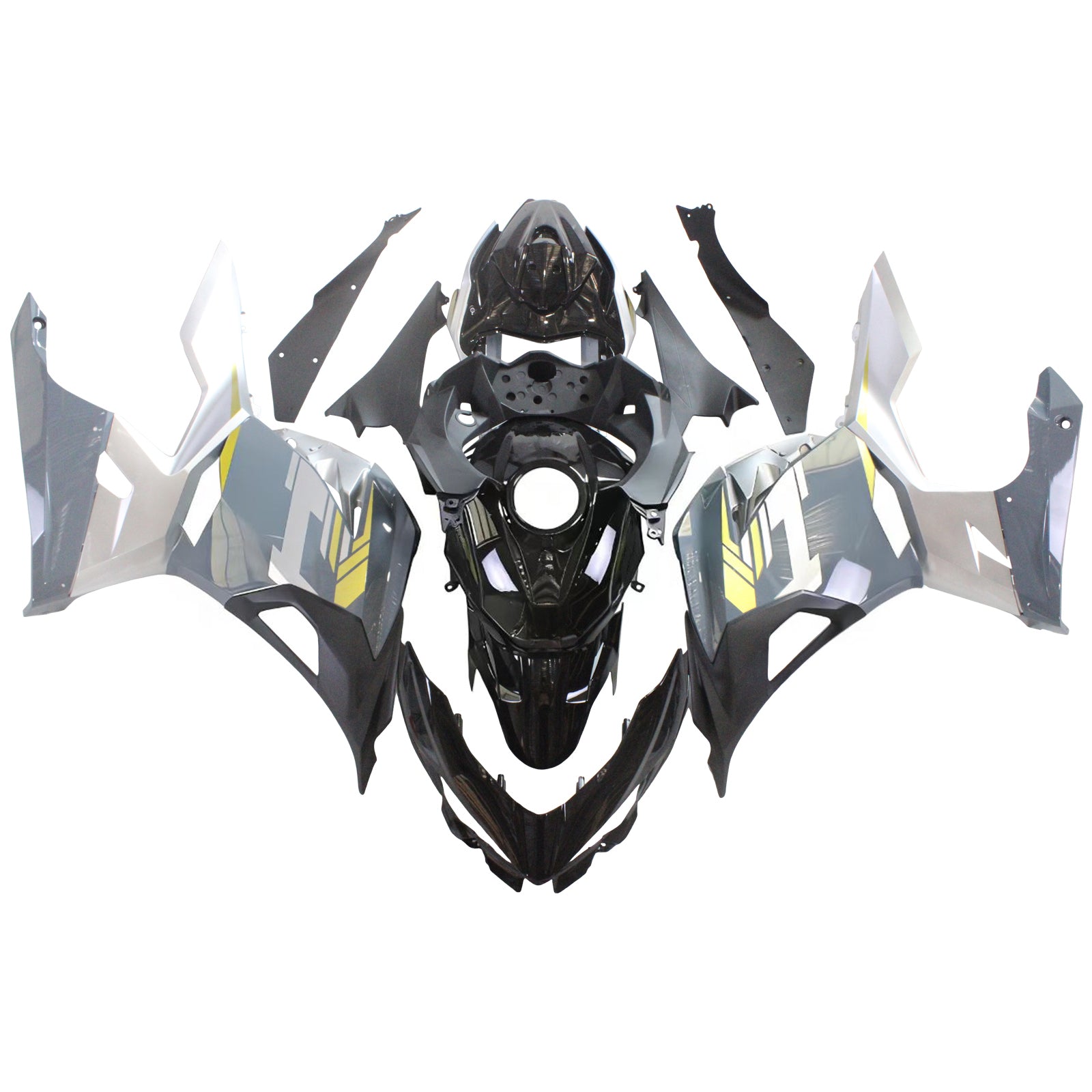 Amotopart Kawasaki EX400/Ninja400 2018-2023 Kit Carénage Carrosserie Plastique ABS