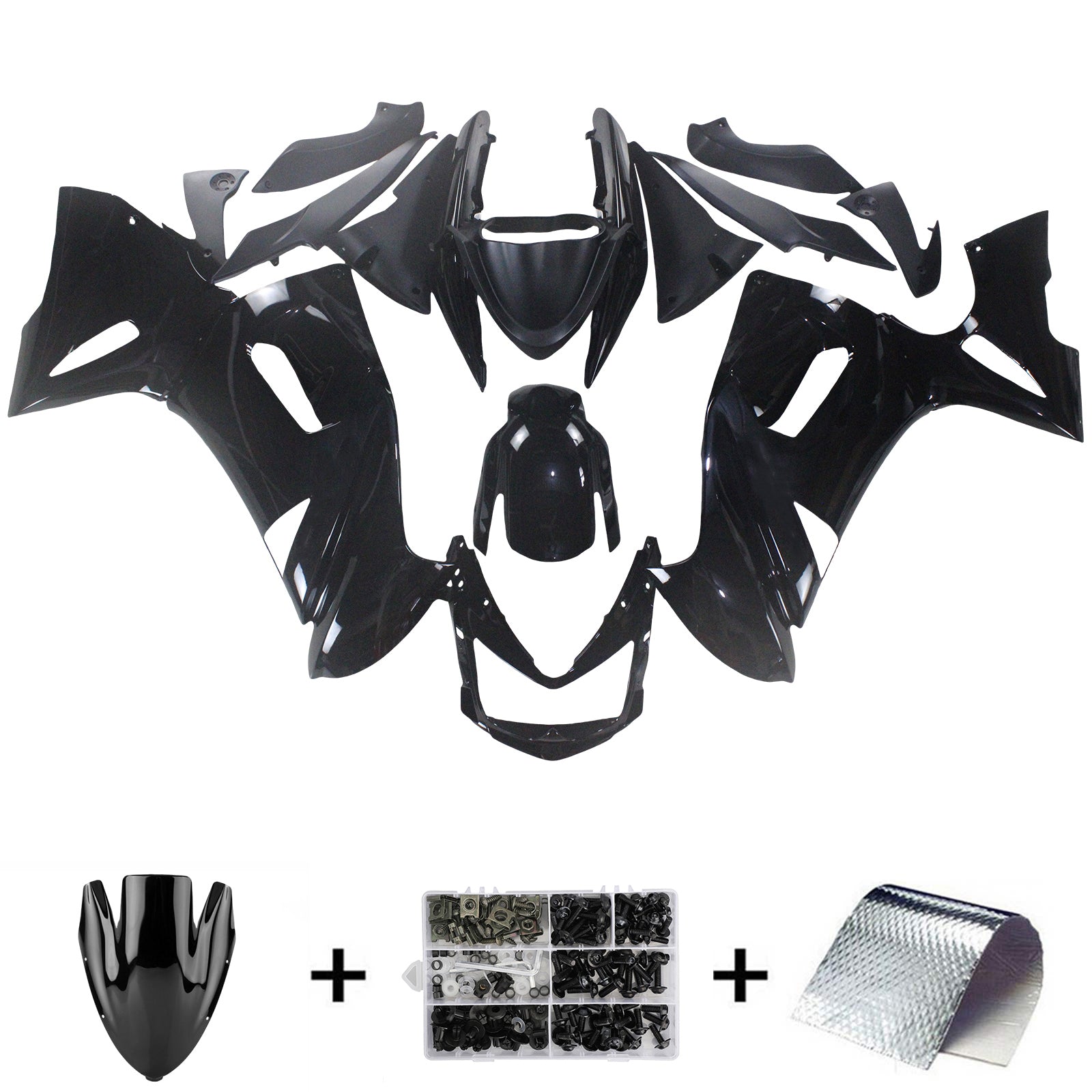 Amotoaprt Kit de carénage en plastique pour Kawasaki Ninja 650 ER-6F EX650 2006-2008 02 # générique