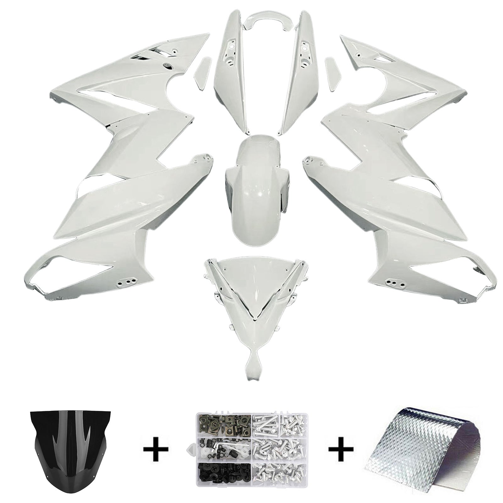 Kit de carénage d'injection en plastique Kawasaki Ninja 650 ER-6F EX650 2009-2011