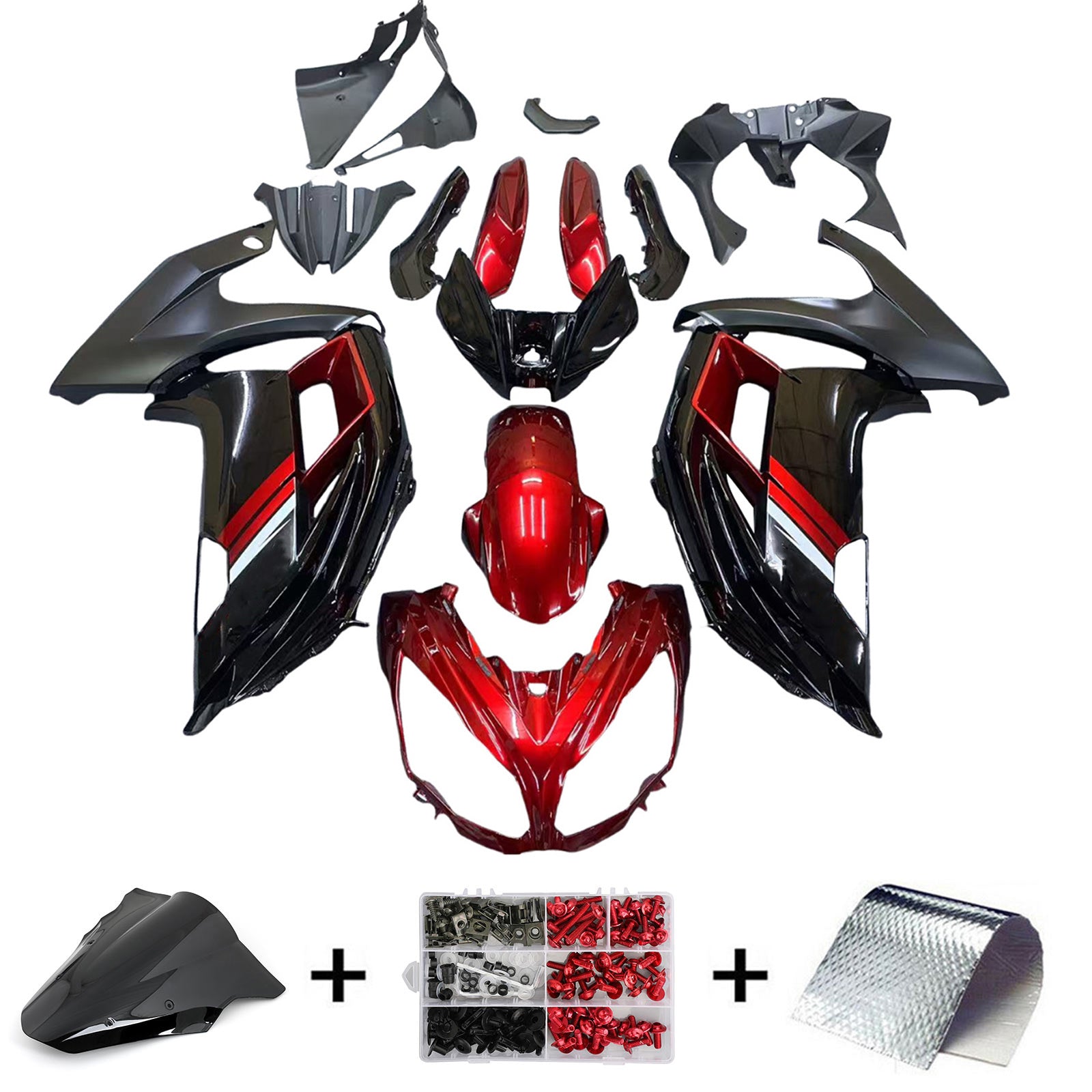 Kit de carénage Amotopart pour Kawasaki ER6F/Ninja650 2012-2016 générique