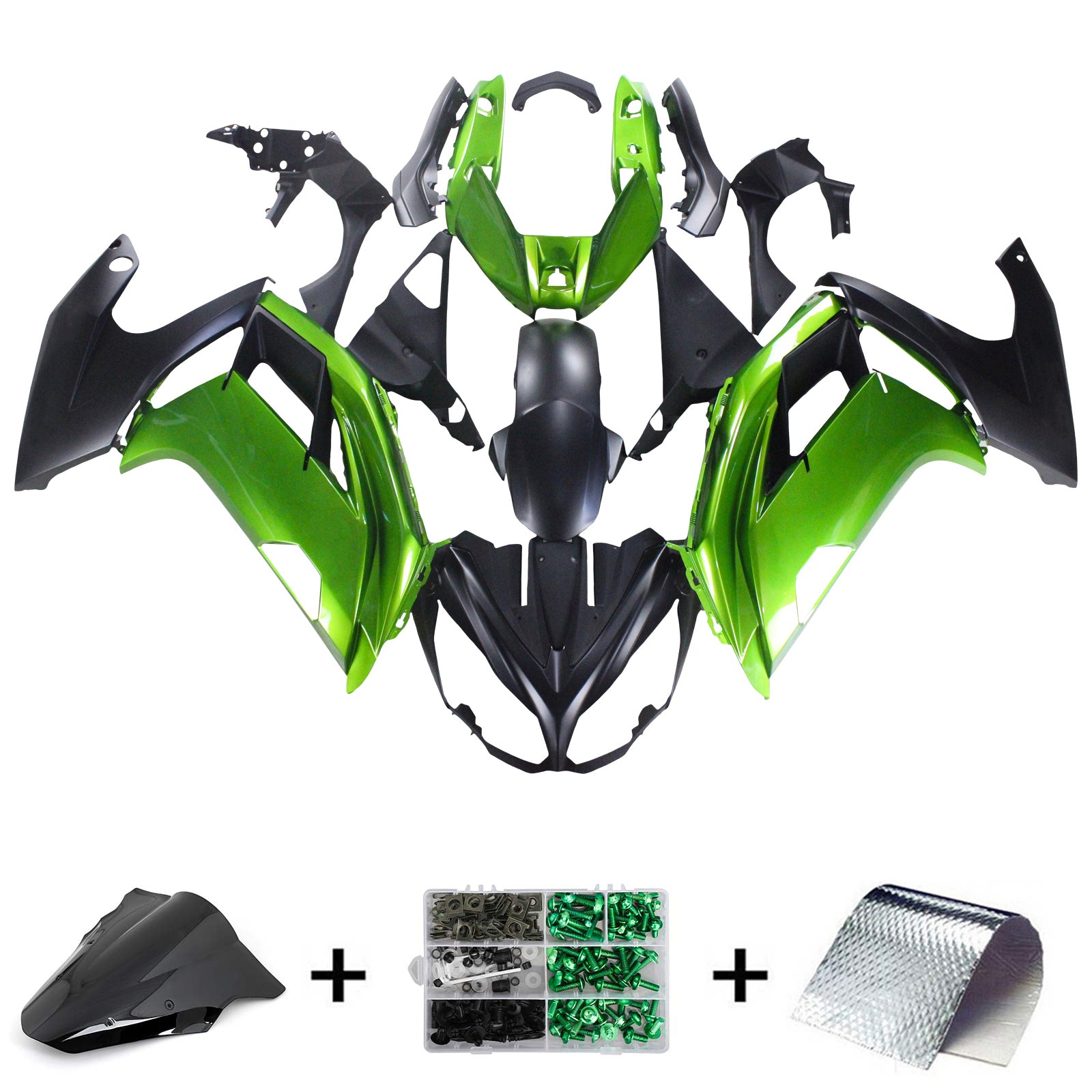 Kit de carénage Amotopart pour Kawasaki ER6F/Ninja650 2012-2016 générique