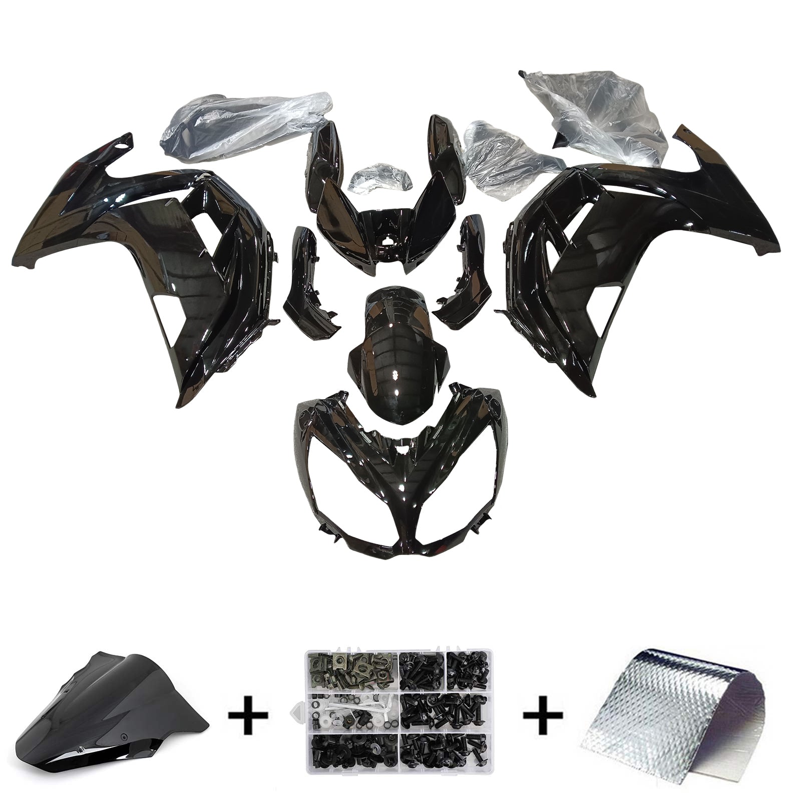 Kit de carénage Amotopart pour Kawasaki ER6F/Ninja650 2012-2016 générique