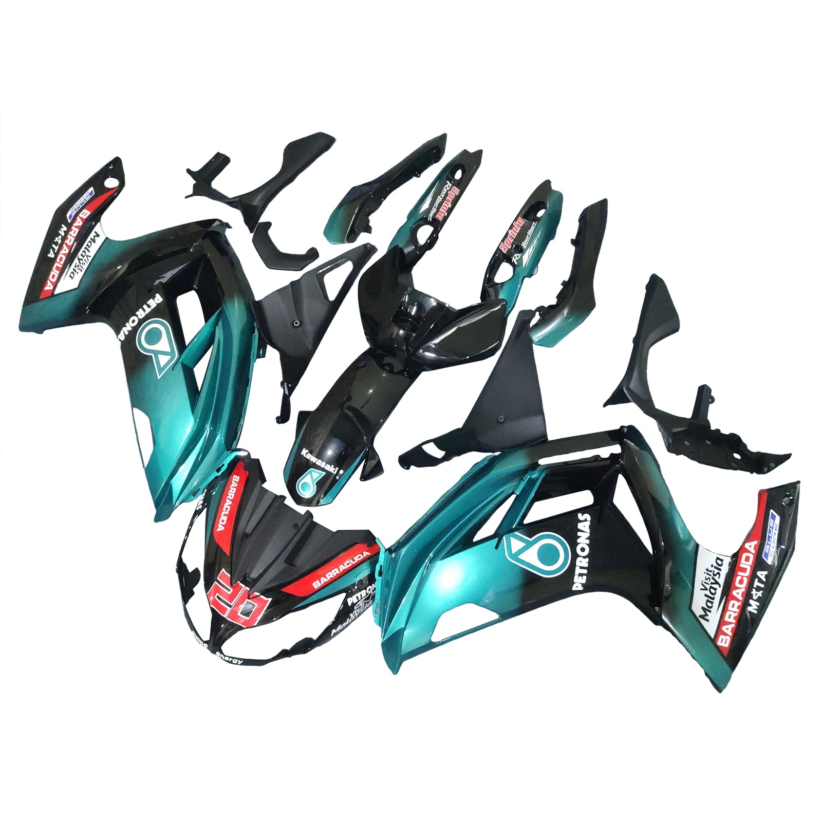 Amotopart Kuipset Kawasaki ER6F/Ninja650 2012-2016 ABS Kunststof Carrosserie