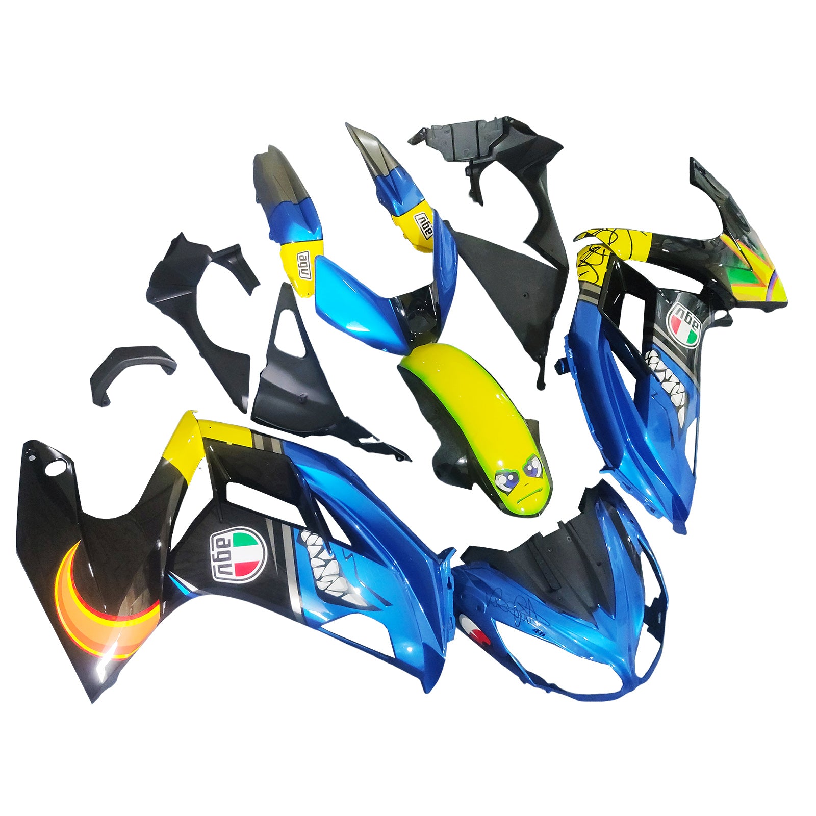 Kit de carénage d'injection Kawasaki ER6F/Ninja650 2012-2016, carrosserie en plastique ABS