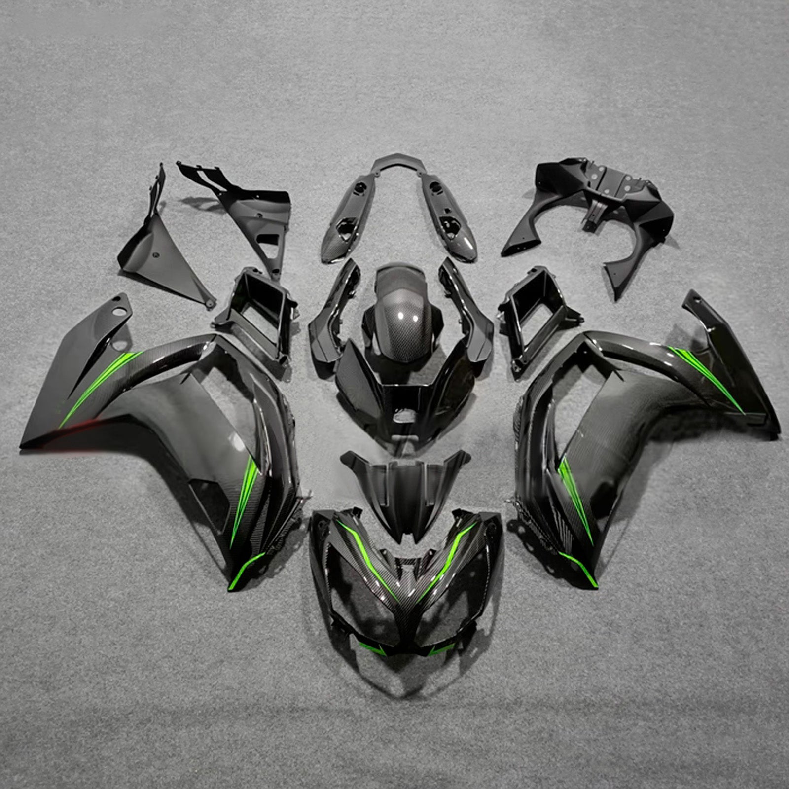 Kit de carénage injecté en plastique ABS compatible avec Kawasaki ER-6F Ninja650 2012-2016
