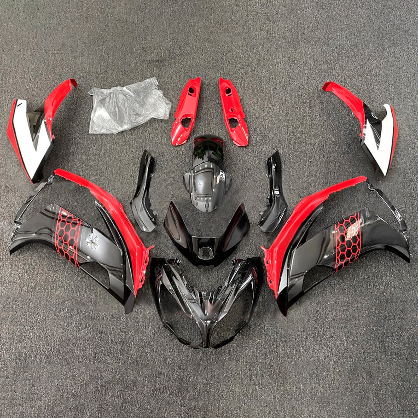 Kit de carenado inyectado de plástico ABS compatible con Kawasaki ER-6F Ninja650 2012-2016