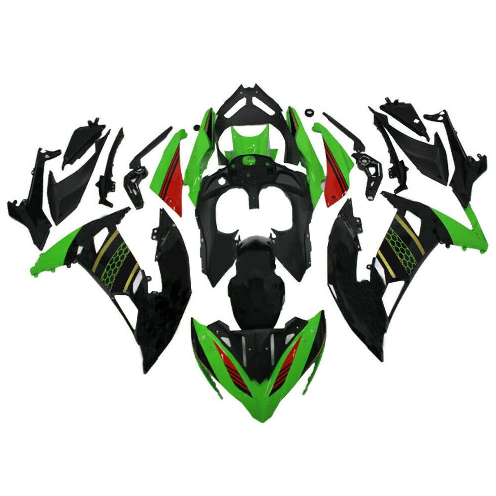Amotopart muovinen suojaussarja Kawasaki Ninja 650 ER-6F EX650 2017-2019 02# Generic