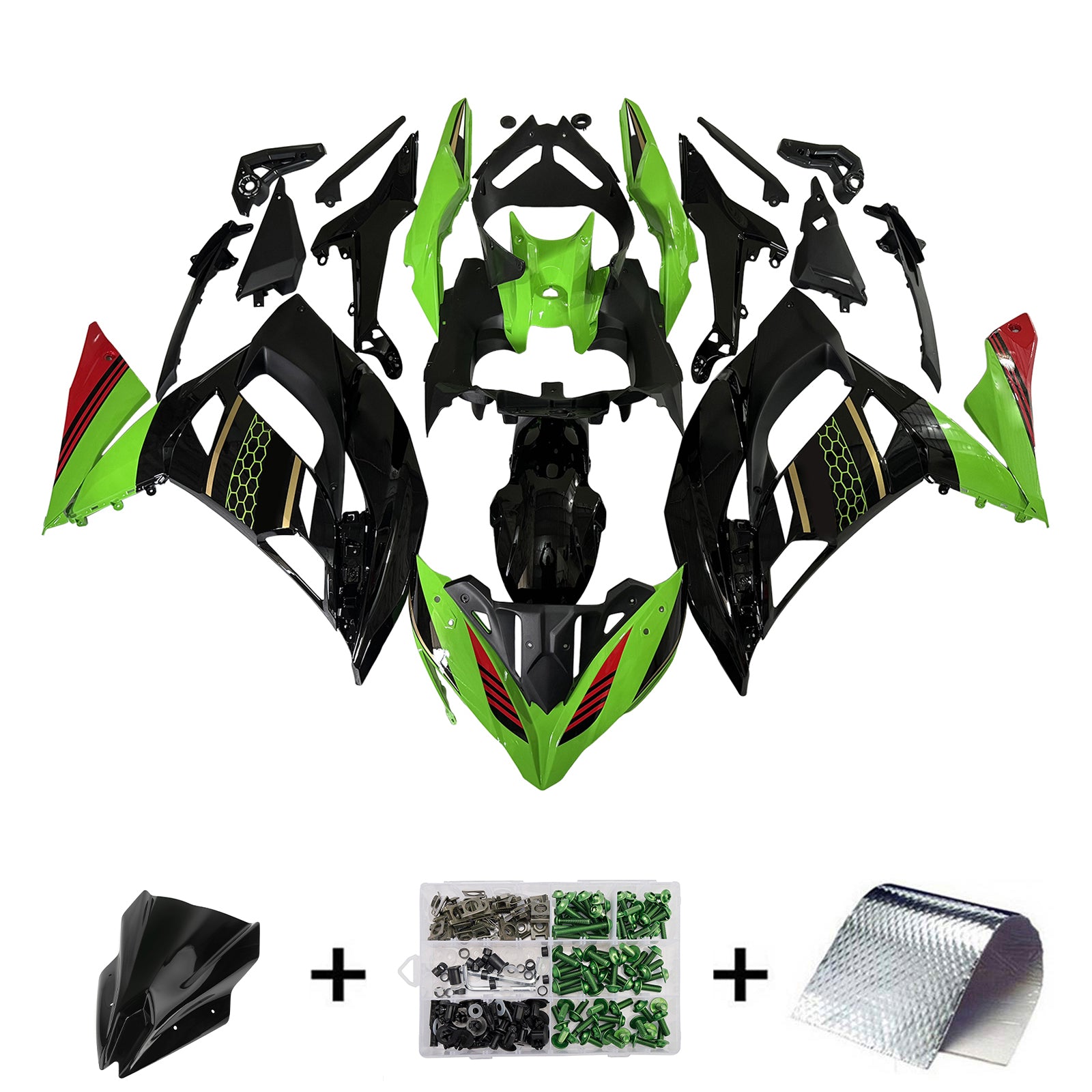 Amotopart plastični komplet za Kawasaki ninja 650 ER-6F EX650 2017-2019 02 # generic