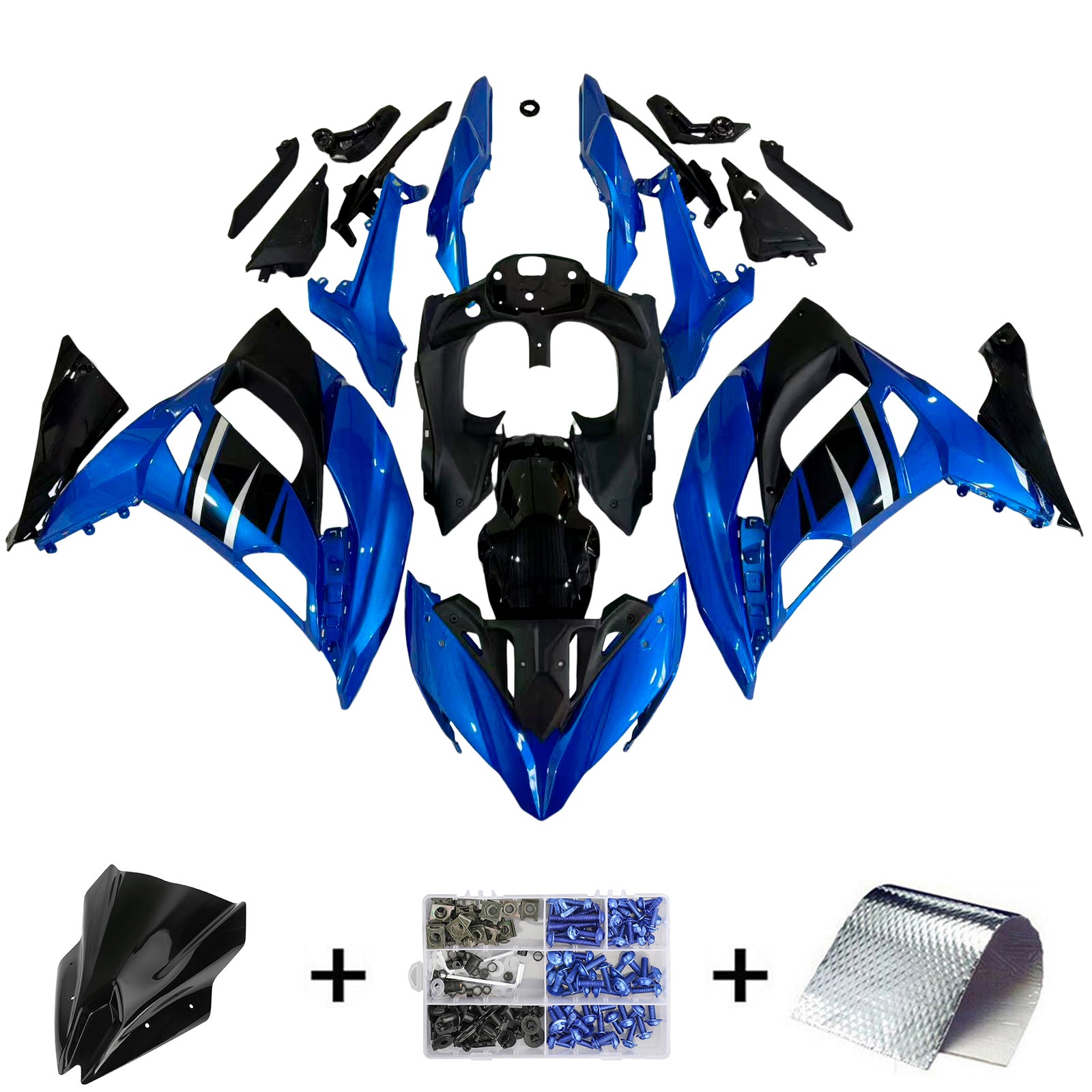 2017-2019 KAWASAKI ER6F/NINJA650R Kit de carenado de inyección de carrocería de plástico Abs