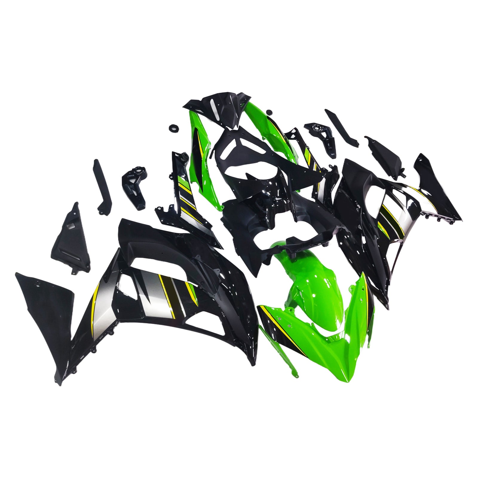 Amotopart Kit Carénage Kawasaki ER6F/Ninja650R 2017-2019 Carrosserie Plastique ABS