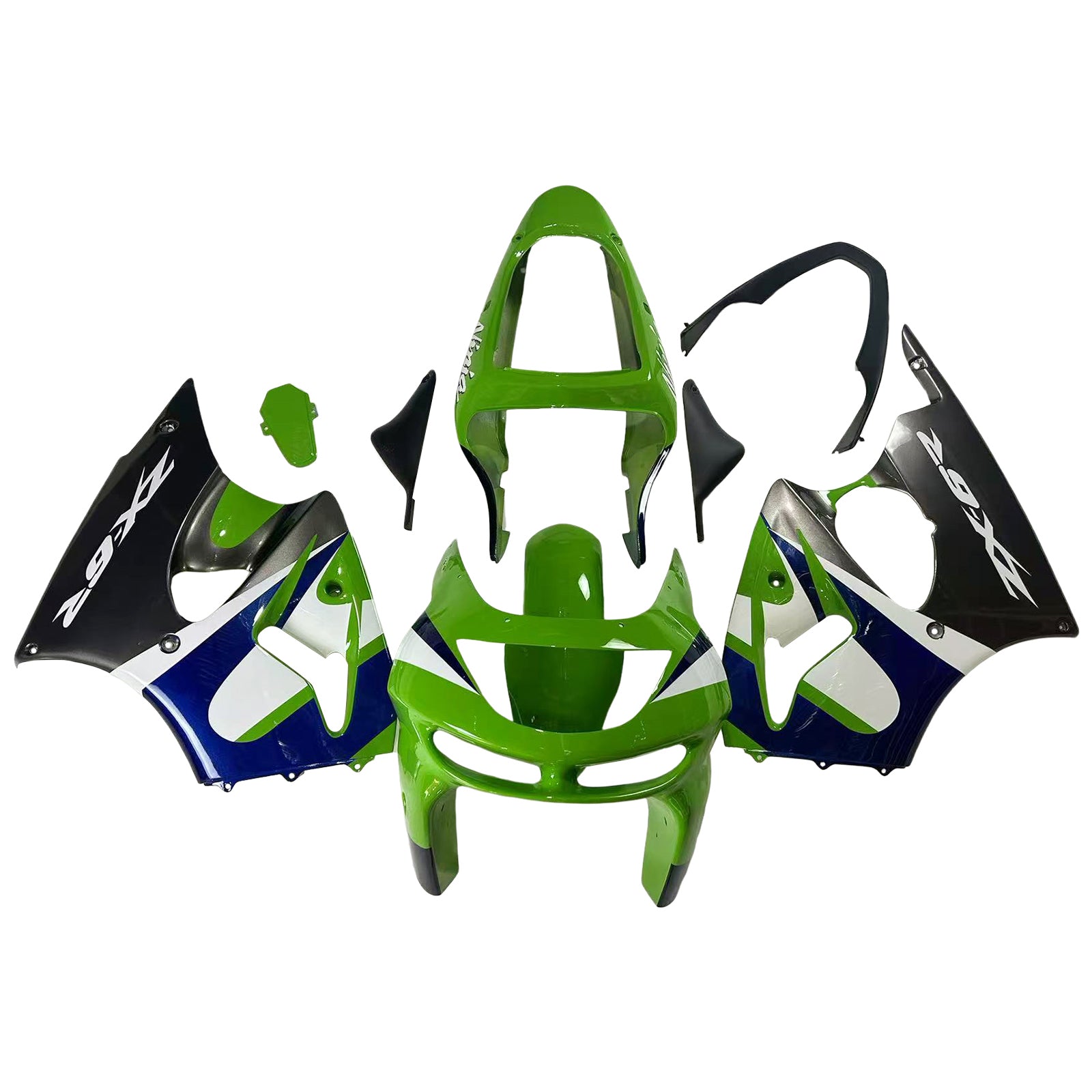 Amotopart Kawasaki ZX6R 1998-1999 ABS kunststof carrosseriekuipset