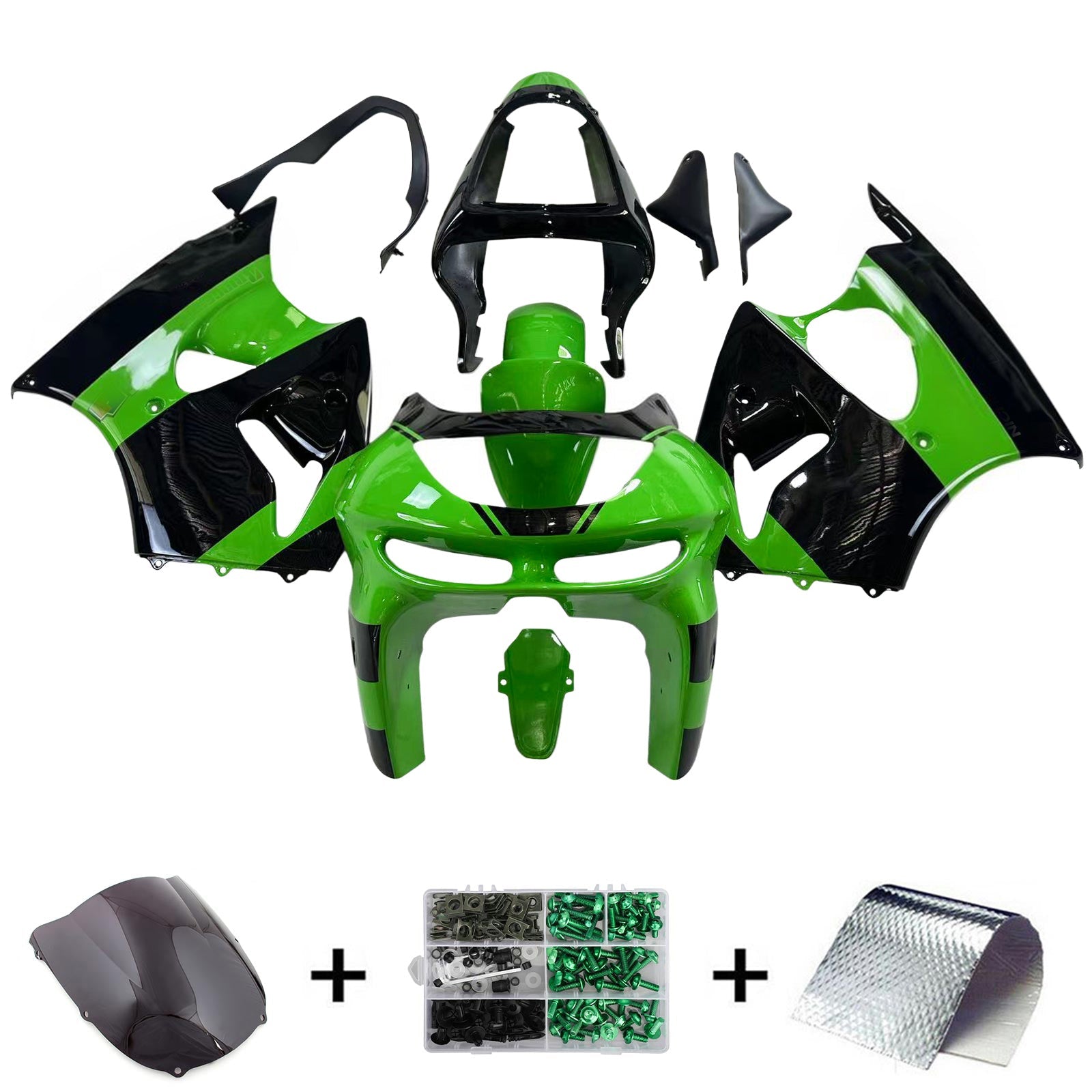 Amotopart Kawasaki ZX6R 1998-1999 Kit Carrosserie Plastic Abs